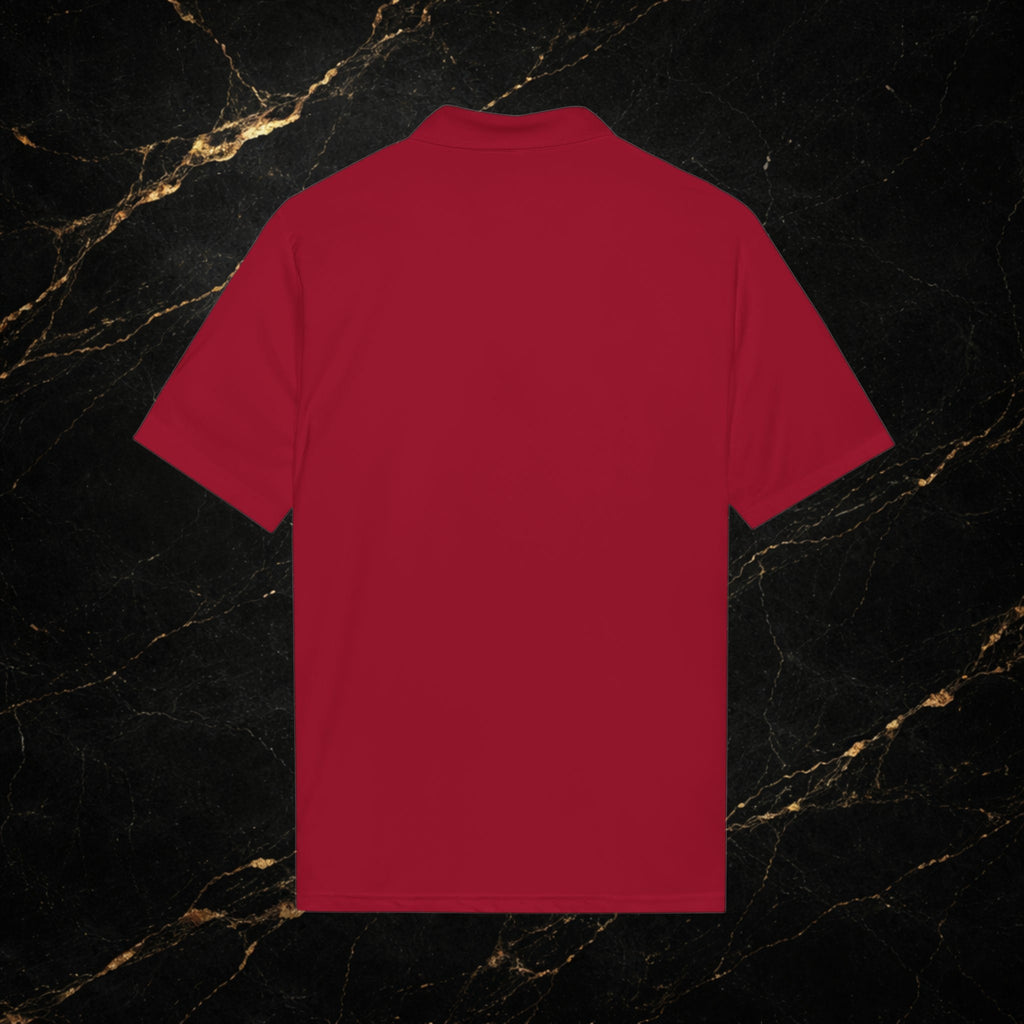 Steal & Silk Embroidered Gold “S” Performance Polo – Premium Athletic Fit