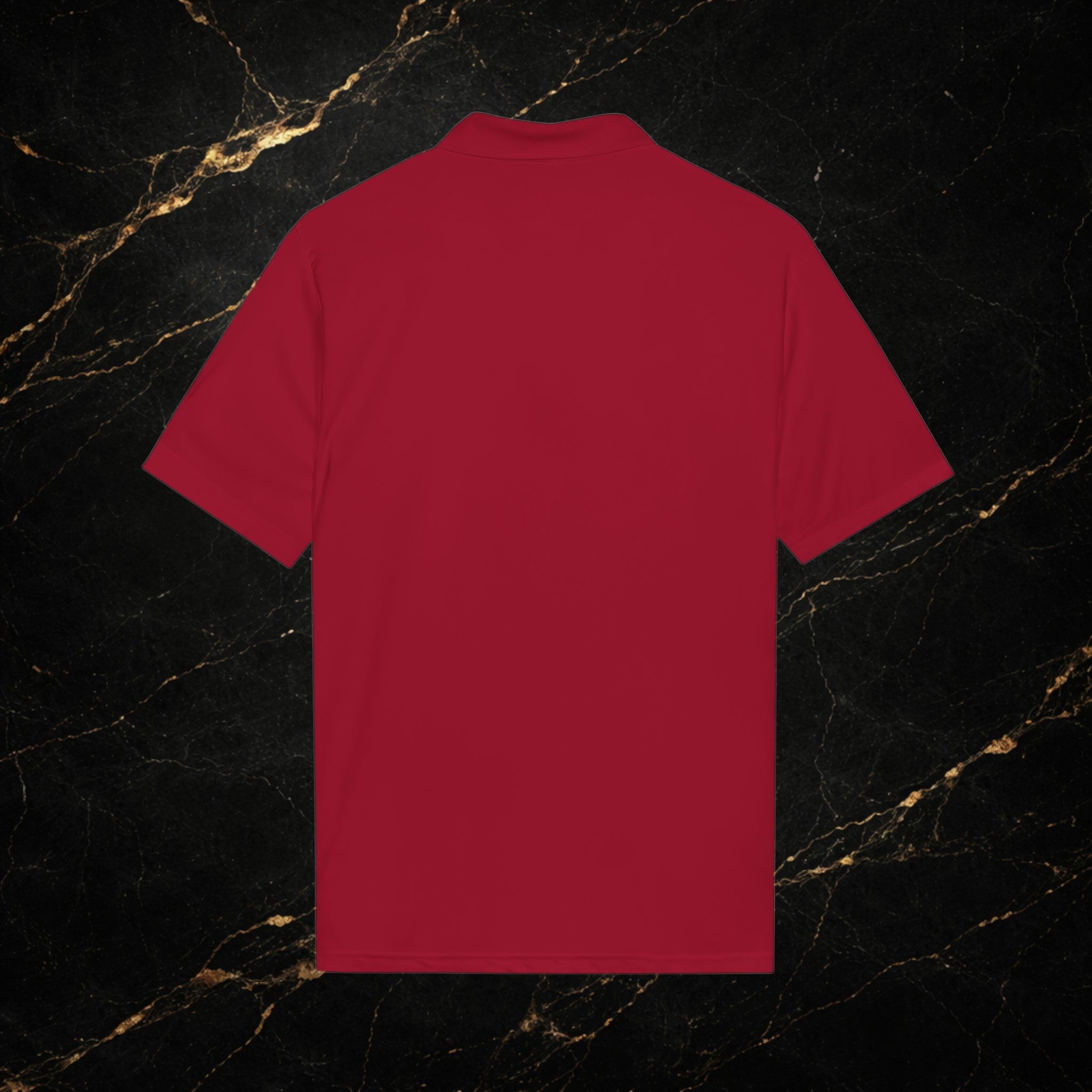 Steal & Silk Embroidered Gold “S” Performance Polo – Premium Athletic Fit