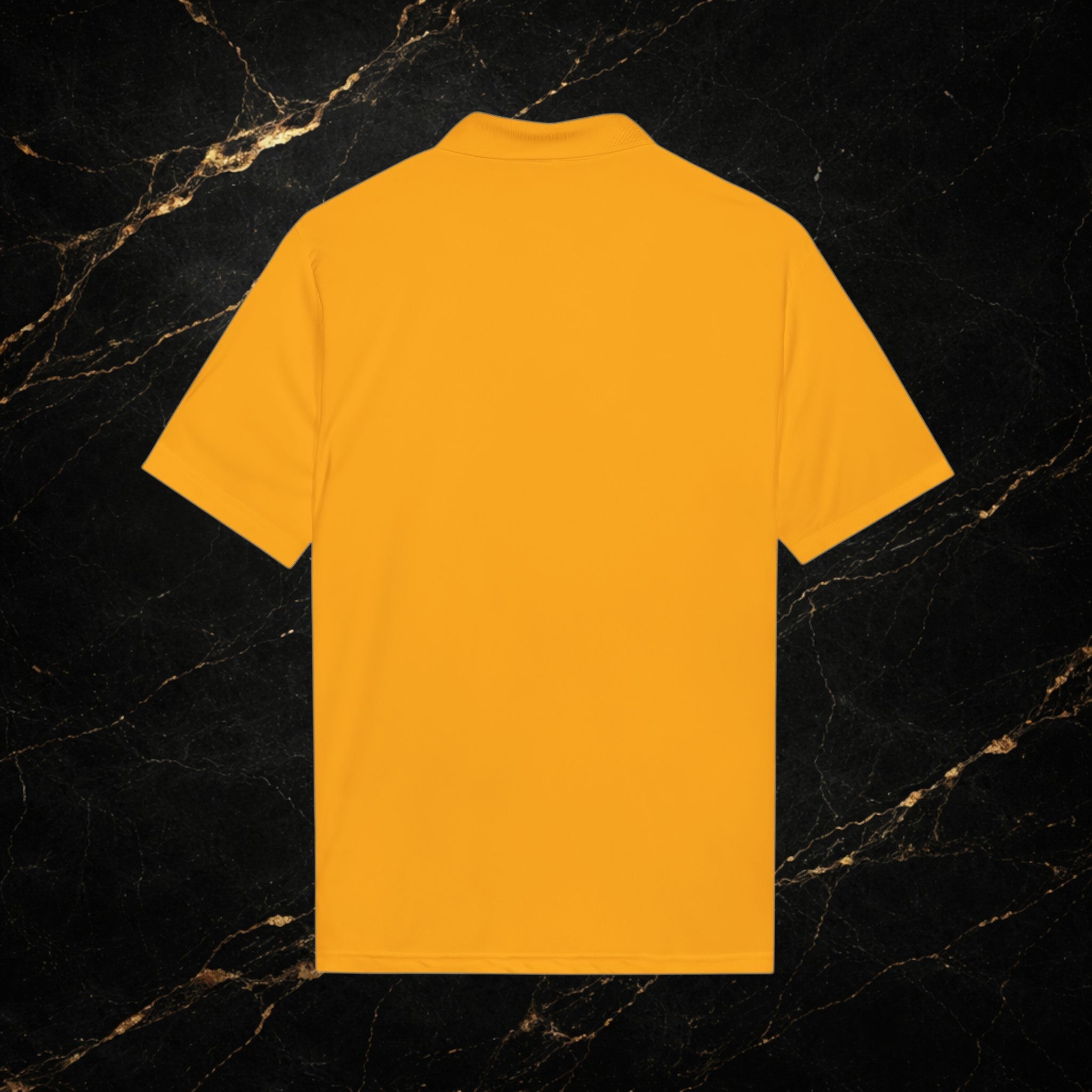 Steal & Silk Embroidered Gold “S” Performance Polo – Premium Athletic Fit