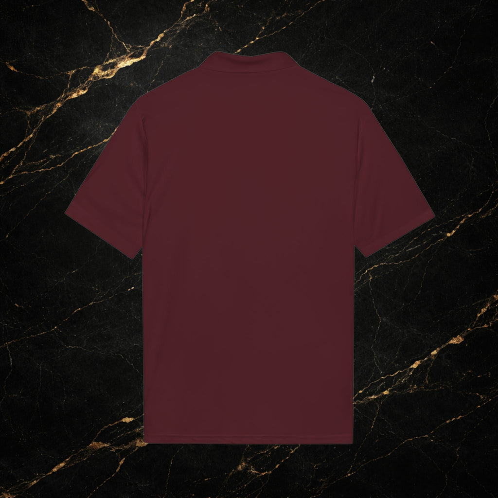 Steal & Silk Embroidered Gold “S” Performance Polo – Premium Athletic Fit