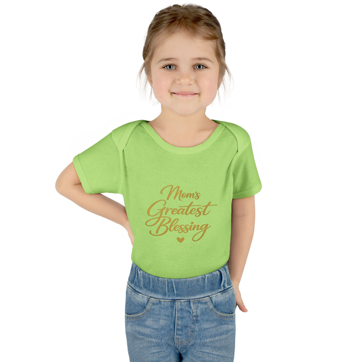 Mom's Greatest Blessing Infant Bodysuit — "Mom" Cross Newborn Onesie