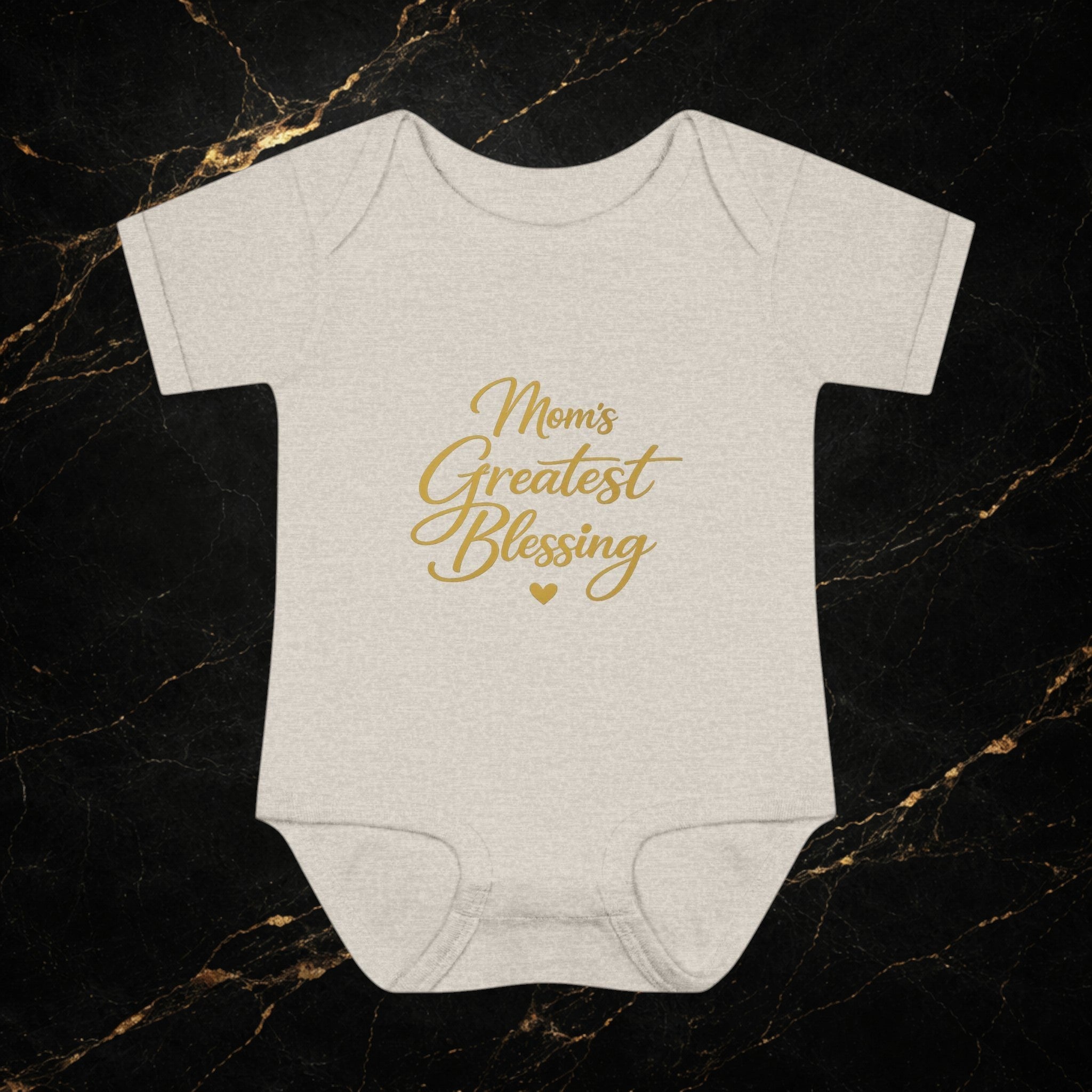 Mom's Greatest Blessing Infant Bodysuit — "Mom" Cross Newborn Onesie