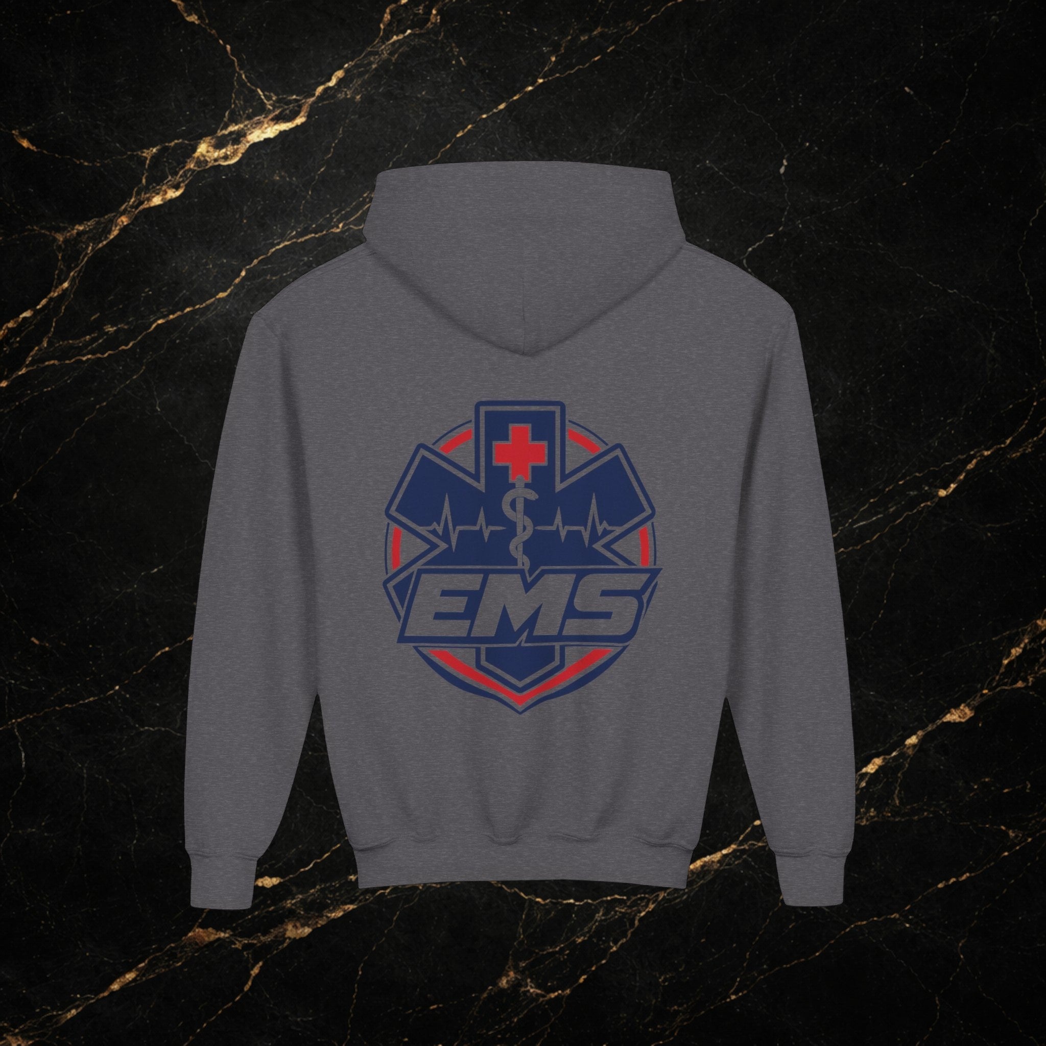 EMT Youth Hoodie – EMS Star of Life Logo Pullover for Young First Responders