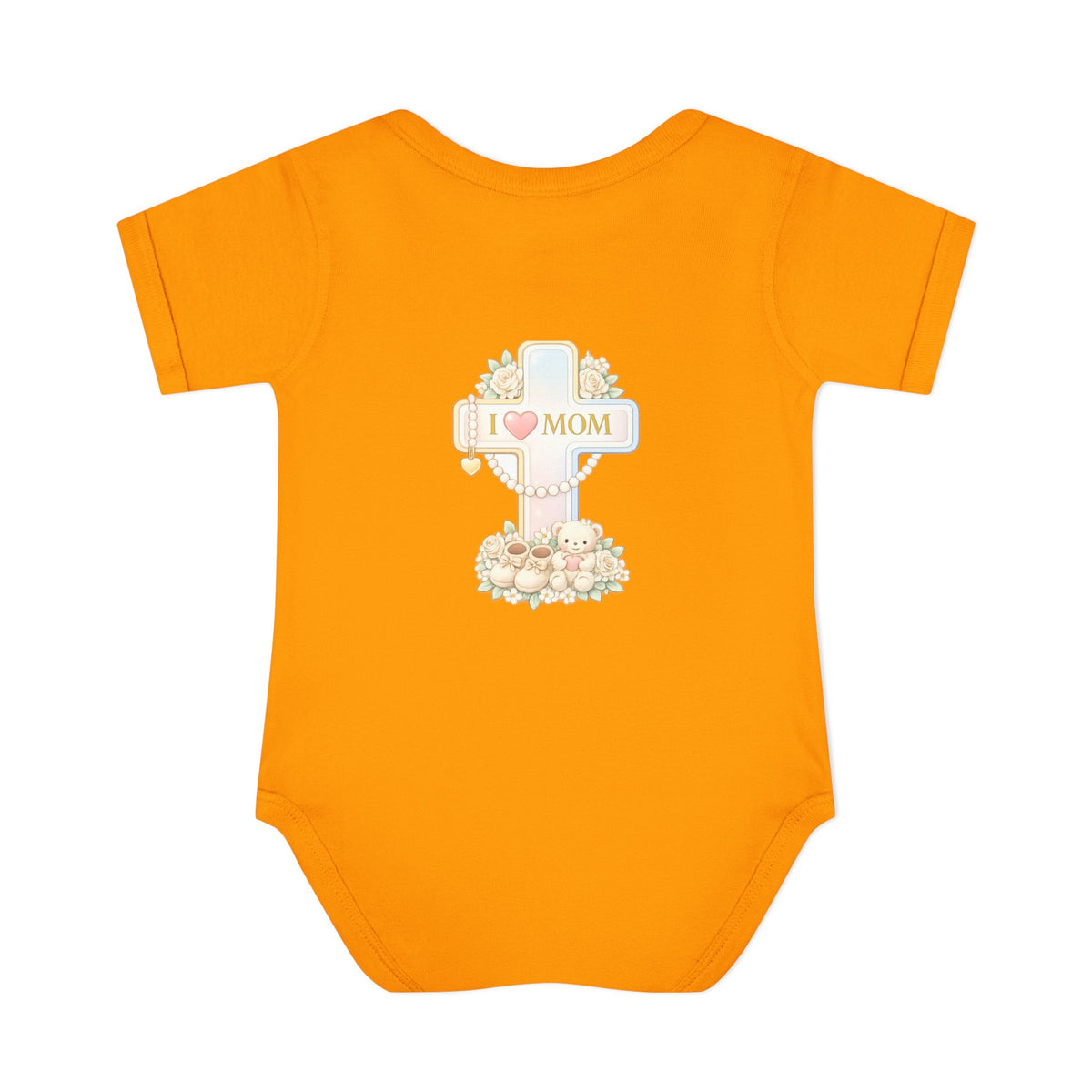 Mom's Greatest Blessing Infant Bodysuit — "Mom" Cross Newborn Onesie