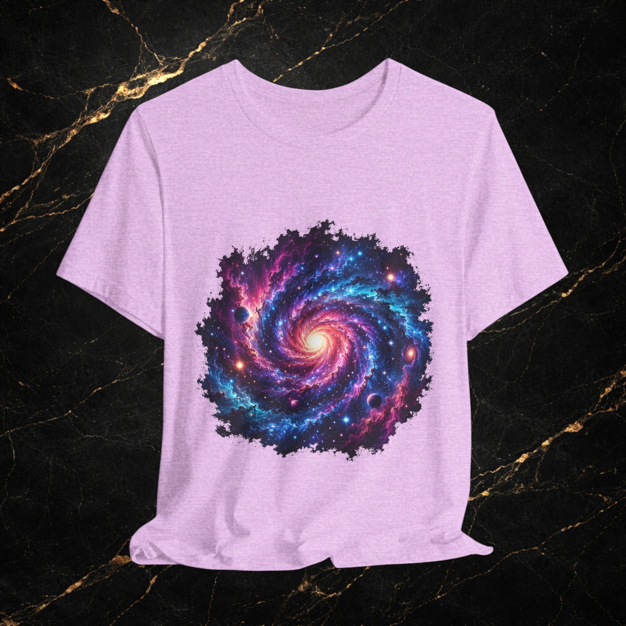 Galaxy Spiral T-Shirt — Colorful Cosmic Swirl Tee