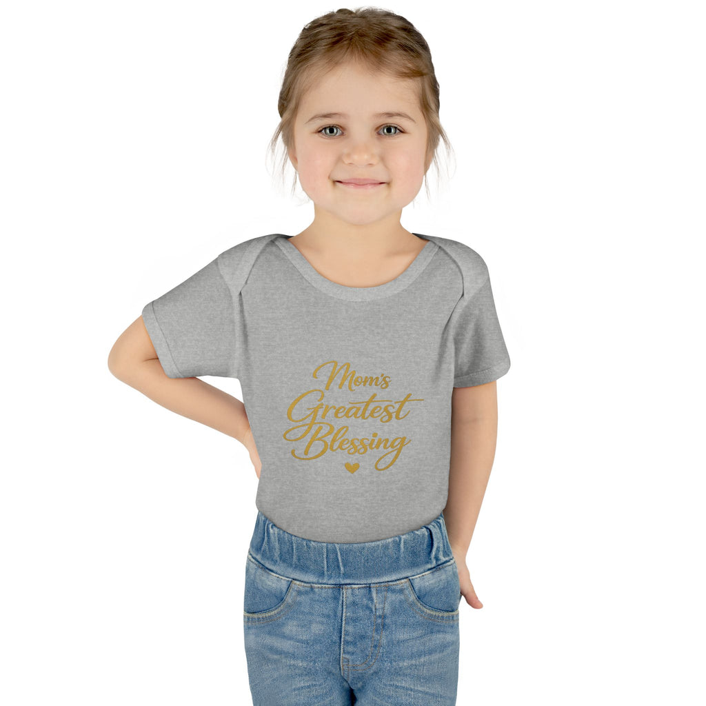 Mom's Greatest Blessing Infant Bodysuit — "Mom" Cross Newborn Onesie