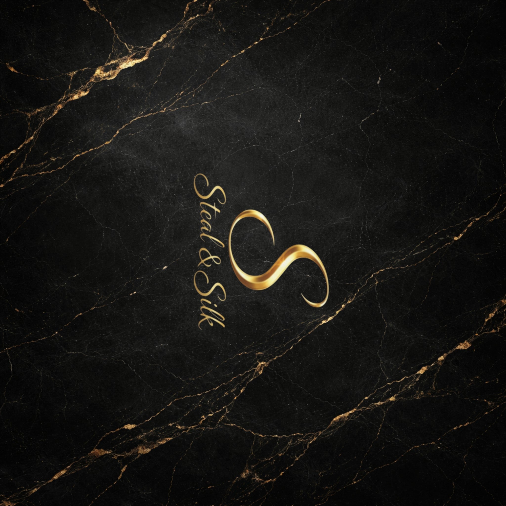 Luxury Steal & Silk Cotton Towel — Black Beach & Spa Towel with Gold Logo