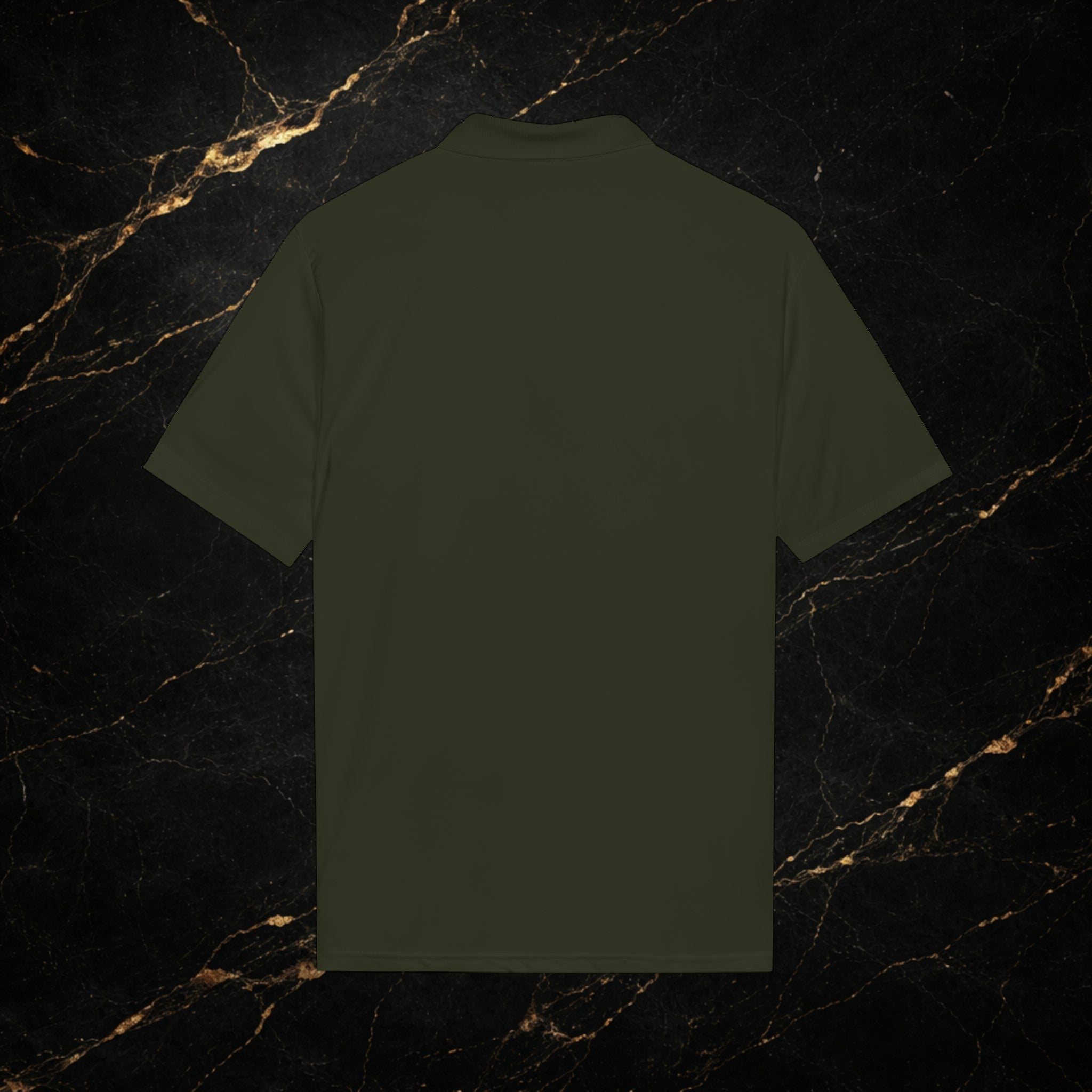 Steal & Silk Embroidered Gold “S” Performance Polo – Premium Athletic Fit