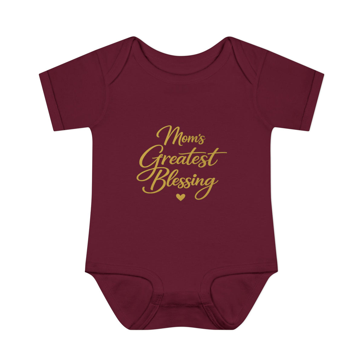 Mom's Greatest Blessing Infant Bodysuit — "Mom" Cross Newborn Onesie