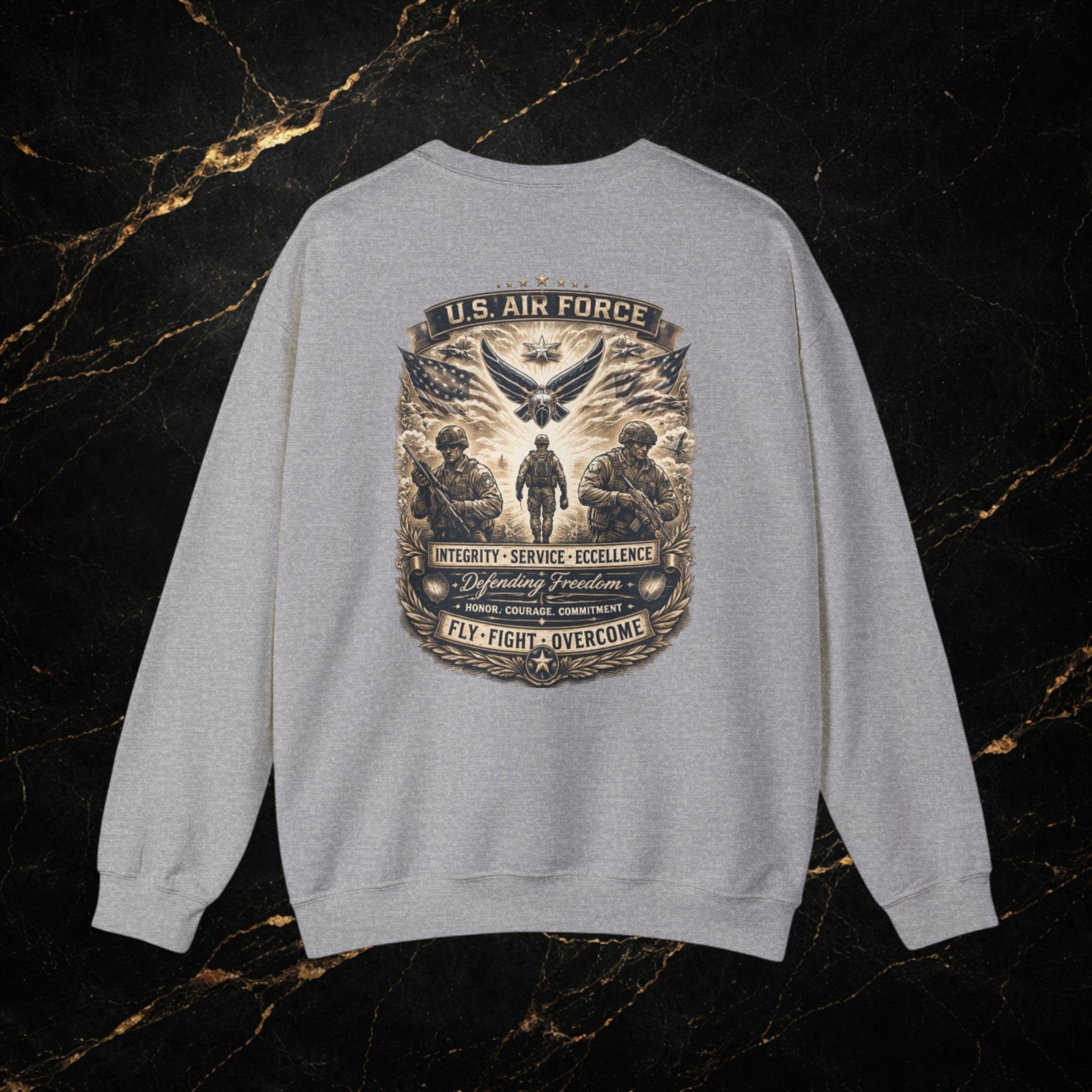 U.S. Air Force Memorial Crewneck Sweatshirt — Military Veteran Tribute