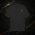 Steal & Silk Embroidered Gold “S” Performance Polo – Premium Athletic Fit