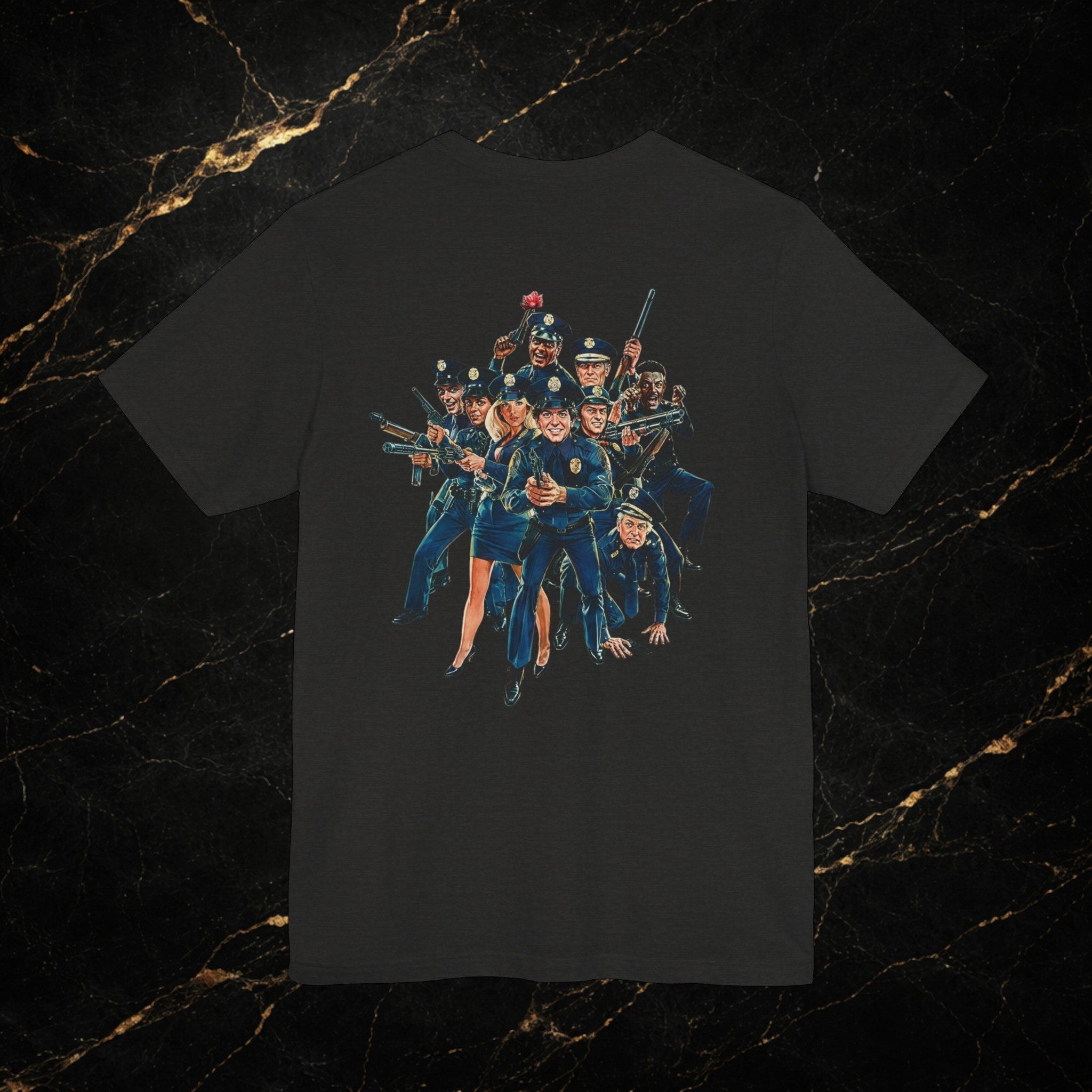 Police Squad! Retro Comedy Movie Tee — Vintage Ensemble Back Print T‑Shirt