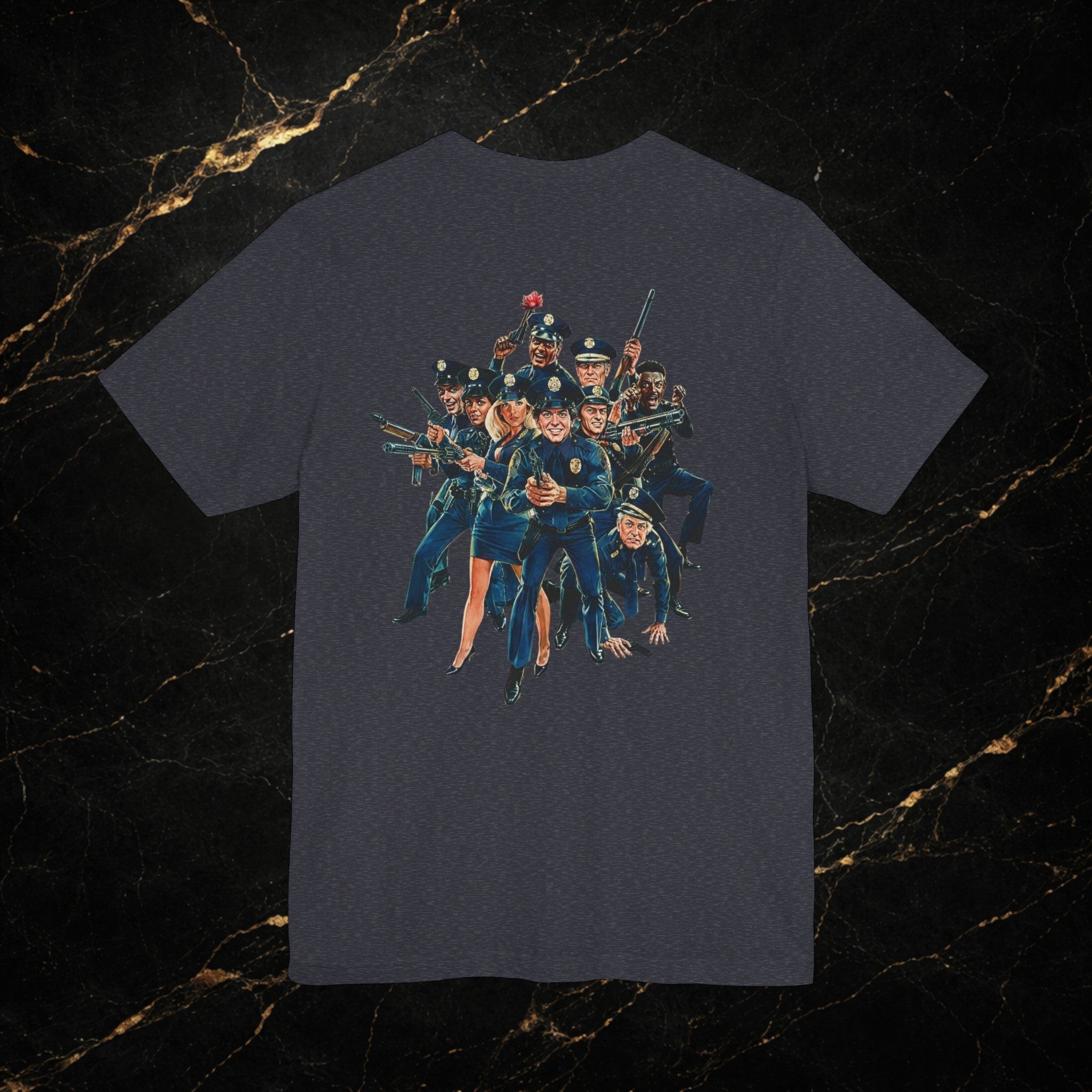 Police Squad! Retro Comedy Movie Tee — Vintage Ensemble Back Print T‑Shirt