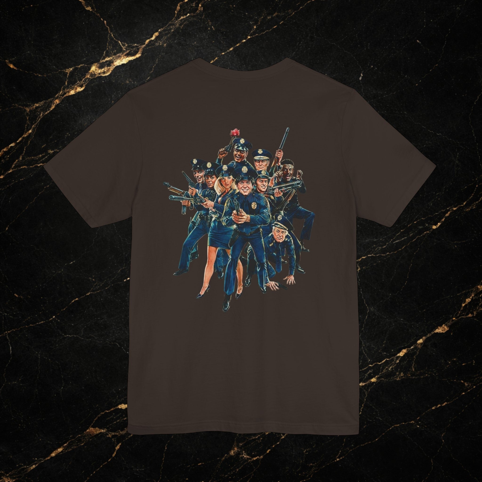 Police Squad! Retro Comedy Movie Tee — Vintage Ensemble Back Print T‑Shirt