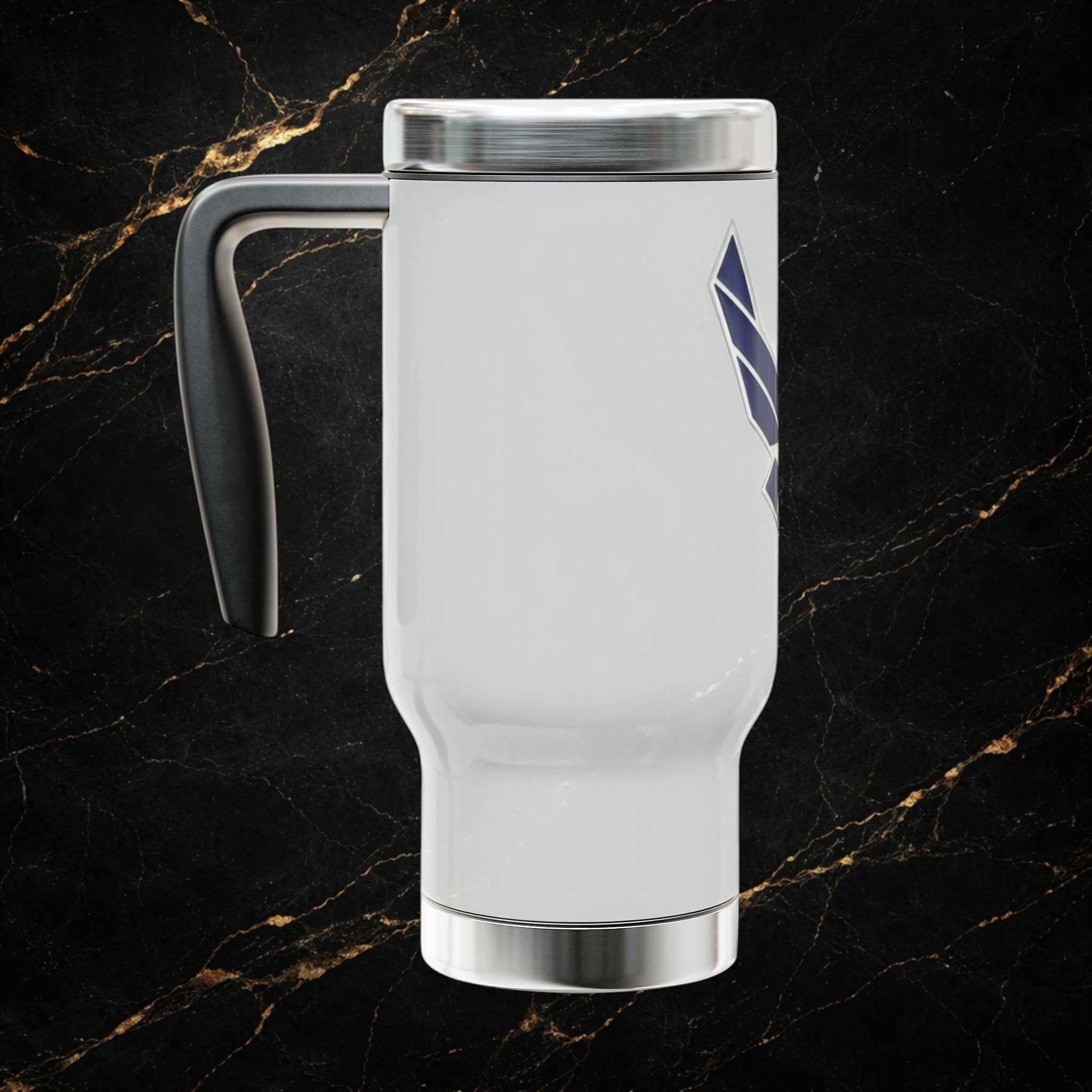 Air Force Travel Mug - "Fly. Fight. Win." 14oz Stainless Steel Insulated Tumbler with Handle