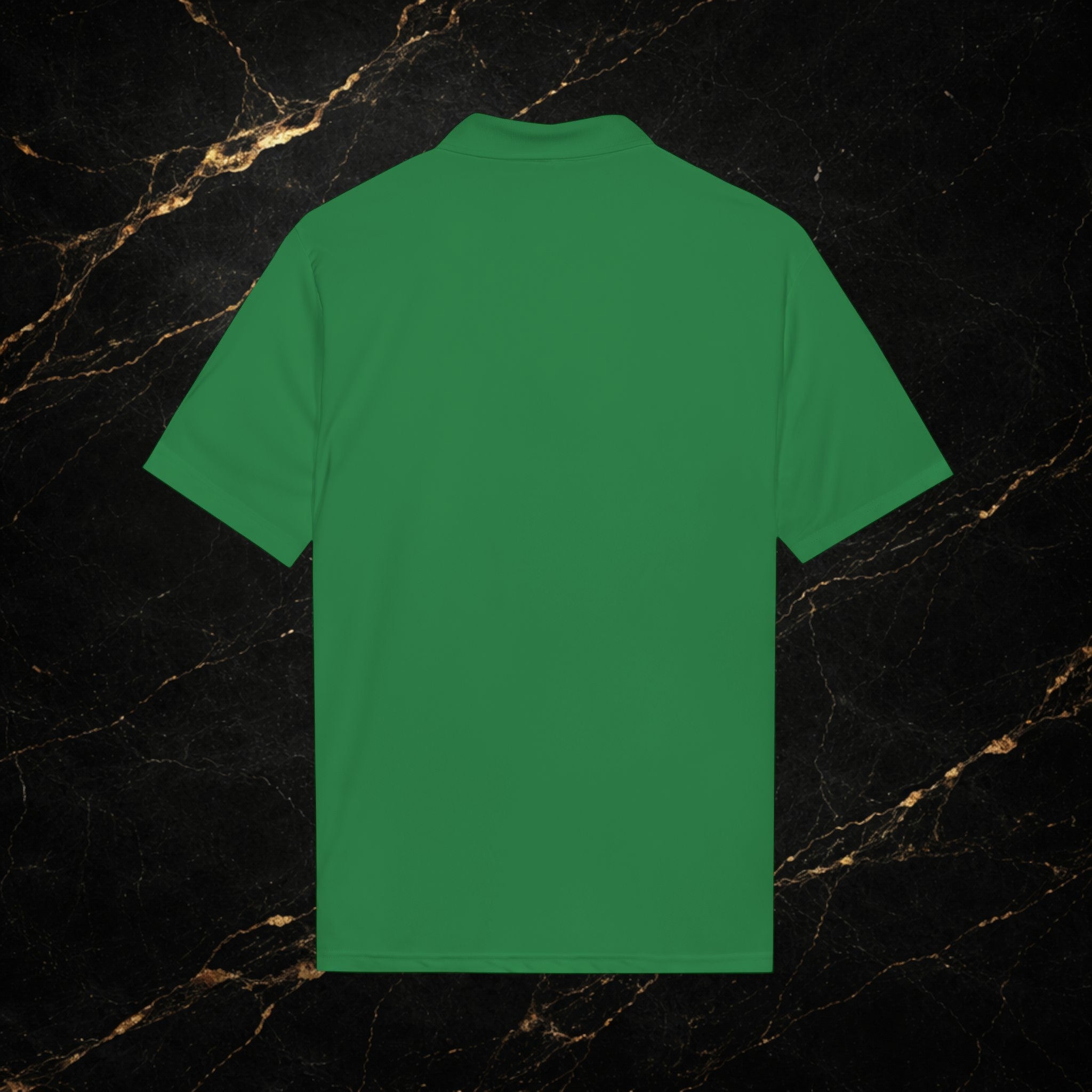 Steal & Silk Embroidered Gold “S” Performance Polo – Premium Athletic Fit