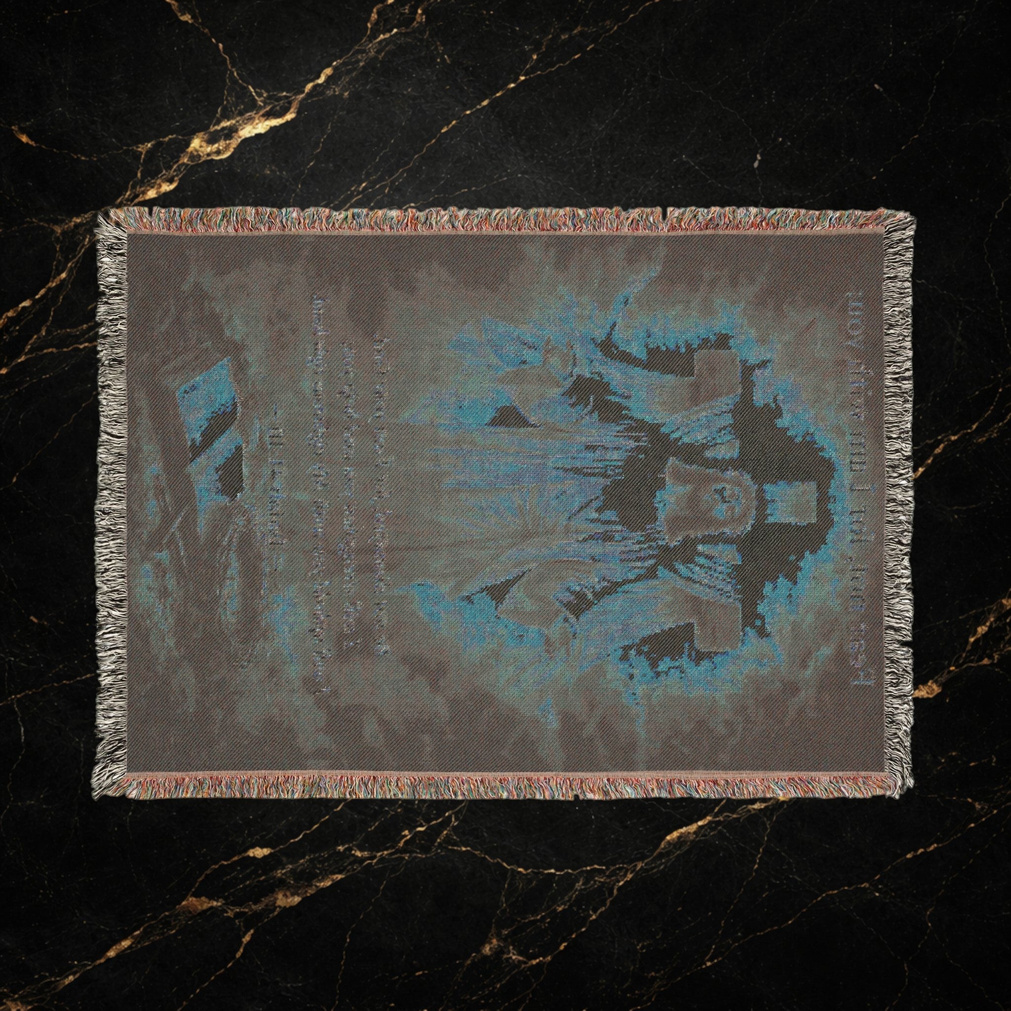 Religious Jesus Woven Blanket — Inspirational Prayer Throw for Home & Church