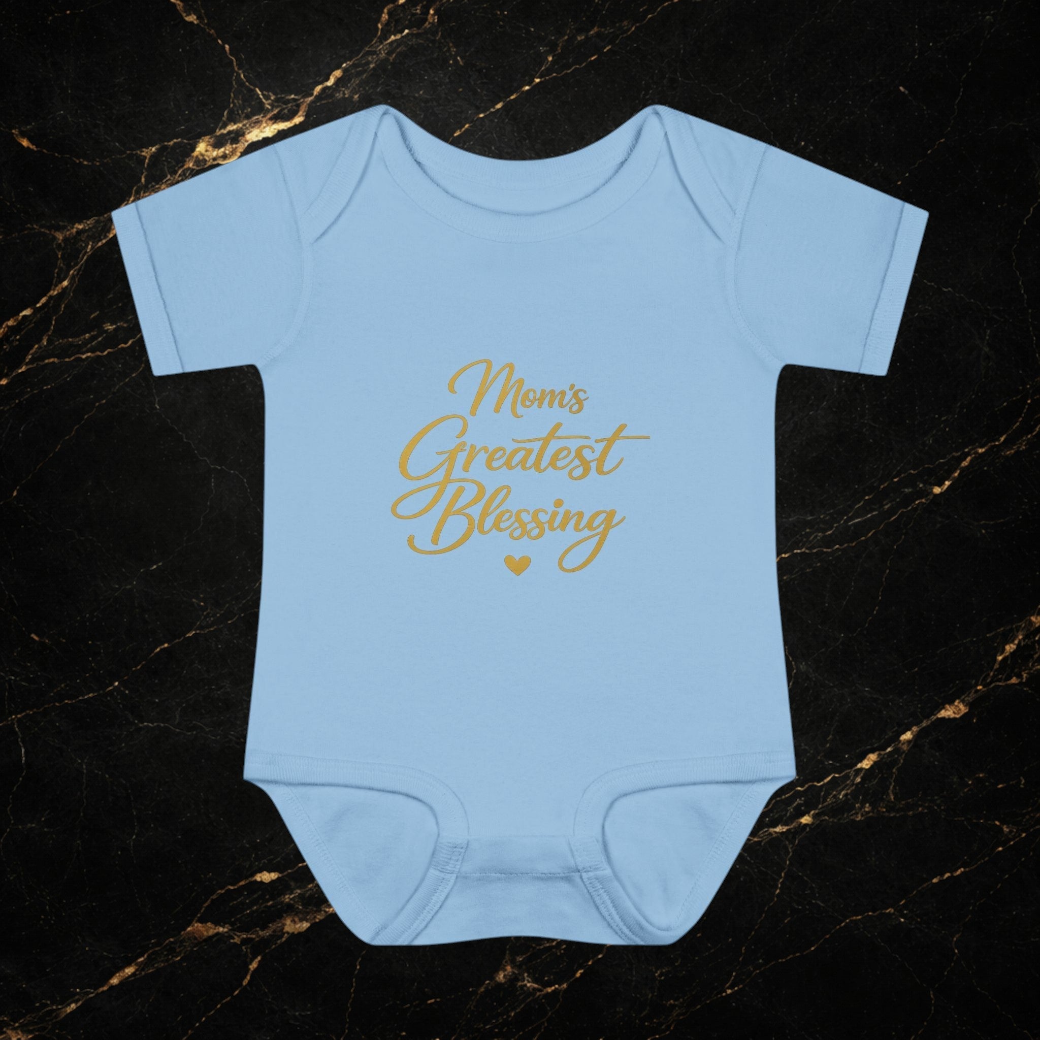 Mom's Greatest Blessing Infant Bodysuit — "Mom" Cross Newborn Onesie