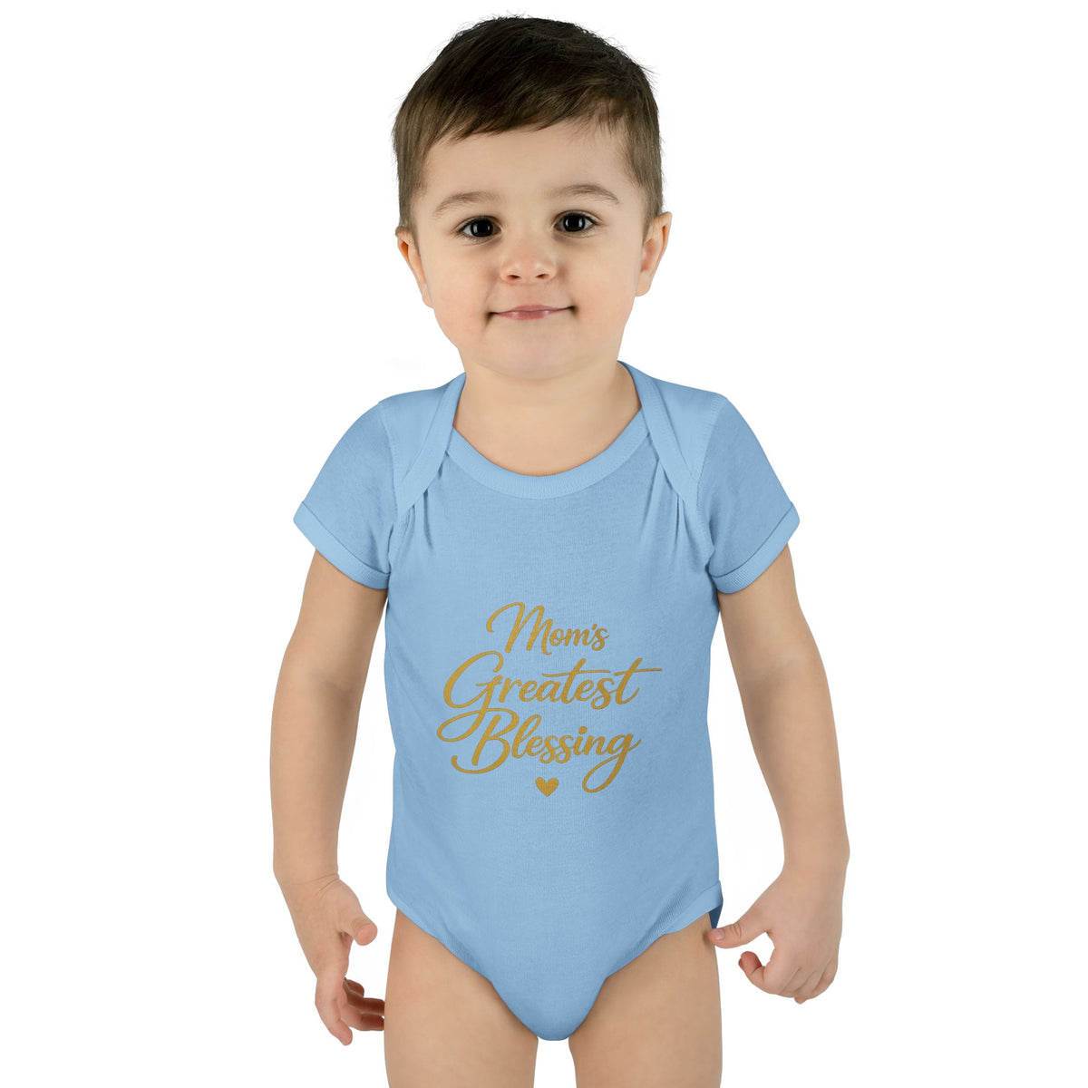 Mom's Greatest Blessing Infant Bodysuit — "Mom" Cross Newborn Onesie