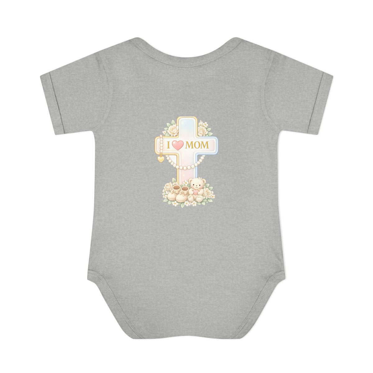 Mom's Greatest Blessing Infant Bodysuit — "Mom" Cross Newborn Onesie