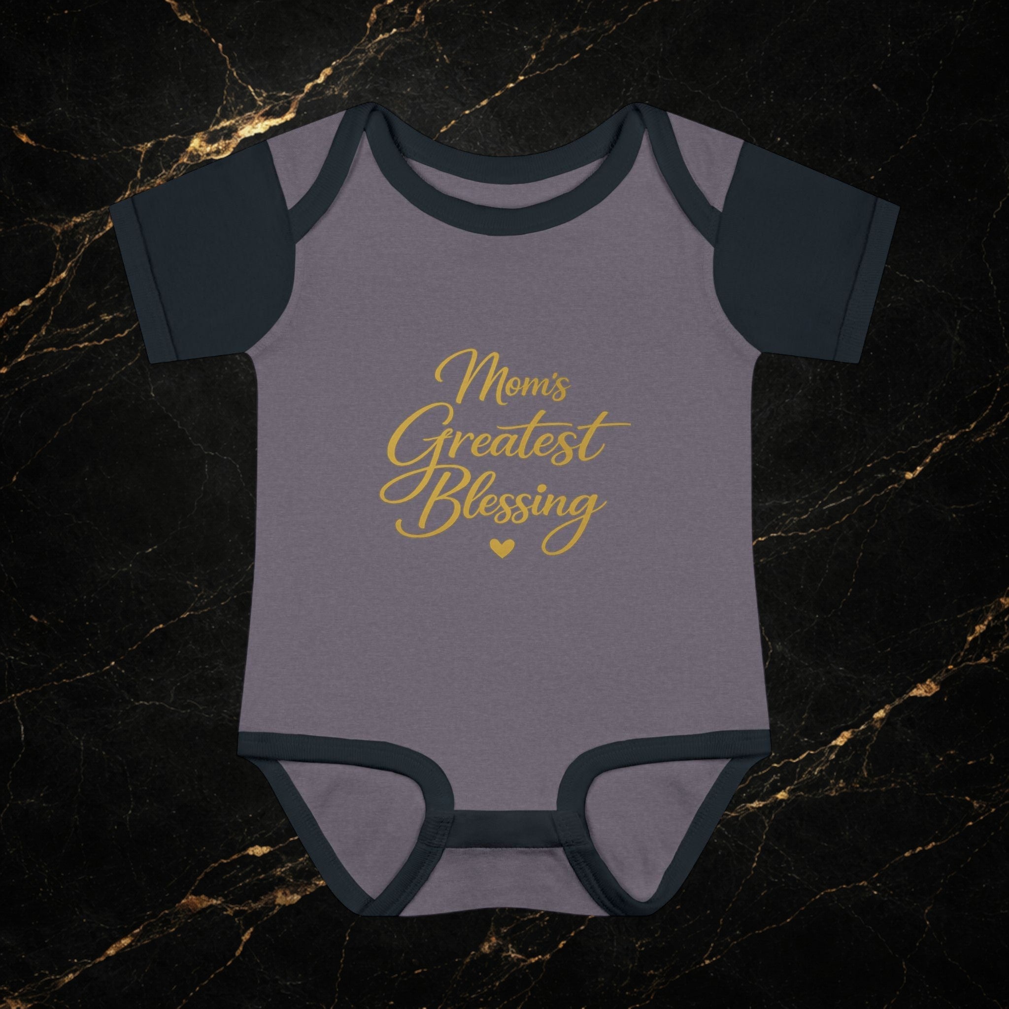Mom's Greatest Blessing Infant Bodysuit — "Mom" Cross Newborn Onesie