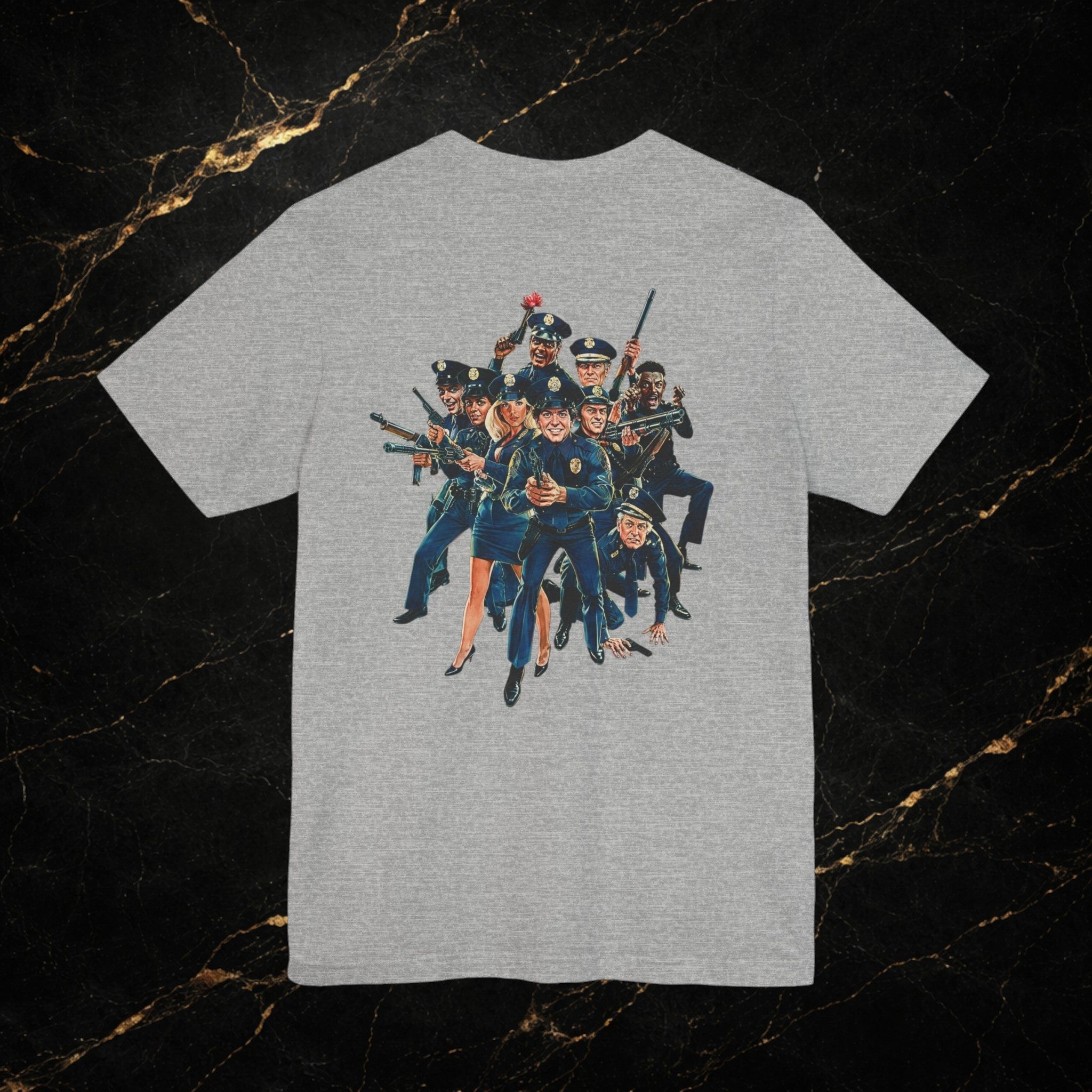 Police Squad! Retro Comedy Movie Tee — Vintage Ensemble Back Print T‑Shirt