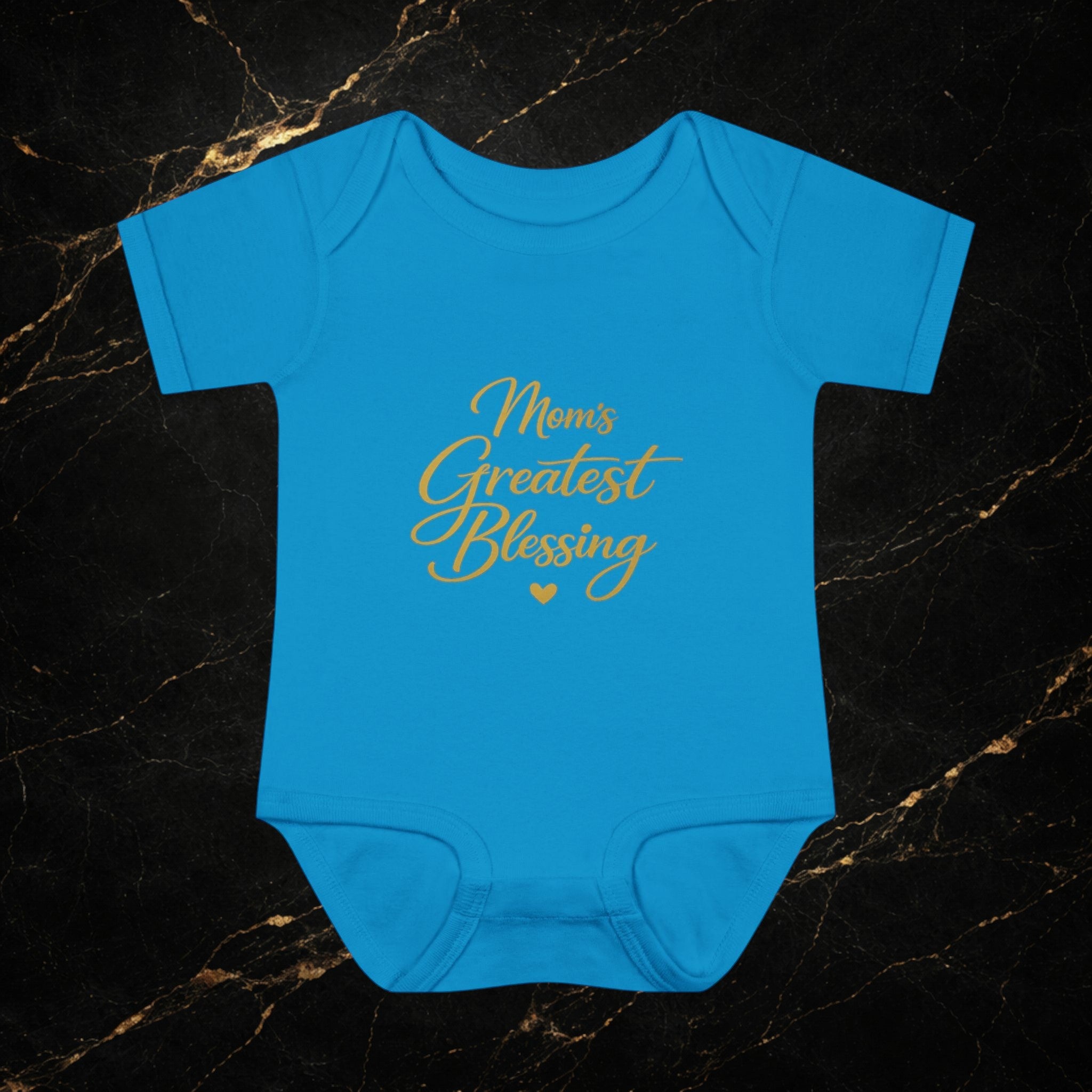 Mom's Greatest Blessing Infant Bodysuit — "Mom" Cross Newborn Onesie