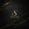 Luxury Steal & Silk Cotton Towel — Black Beach & Spa Towel with Gold Logo