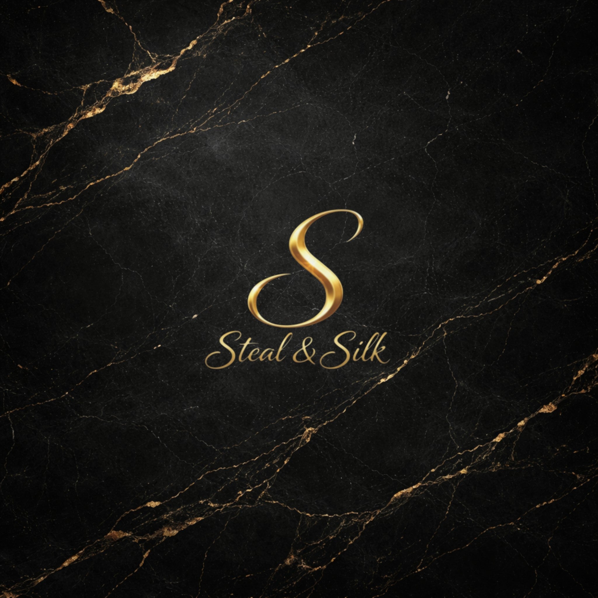 Luxury Steal & Silk Cotton Towel — Black Beach & Spa Towel with Gold Logo