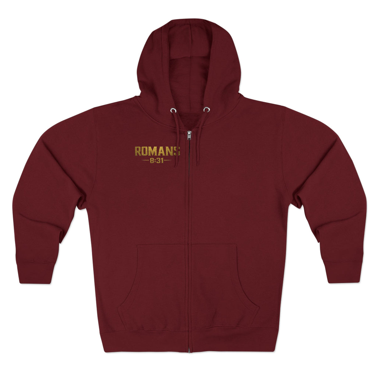 Romans 8:31 Cross Zip Hoodie — If God Is For Us Inspirational Christian Hoodie