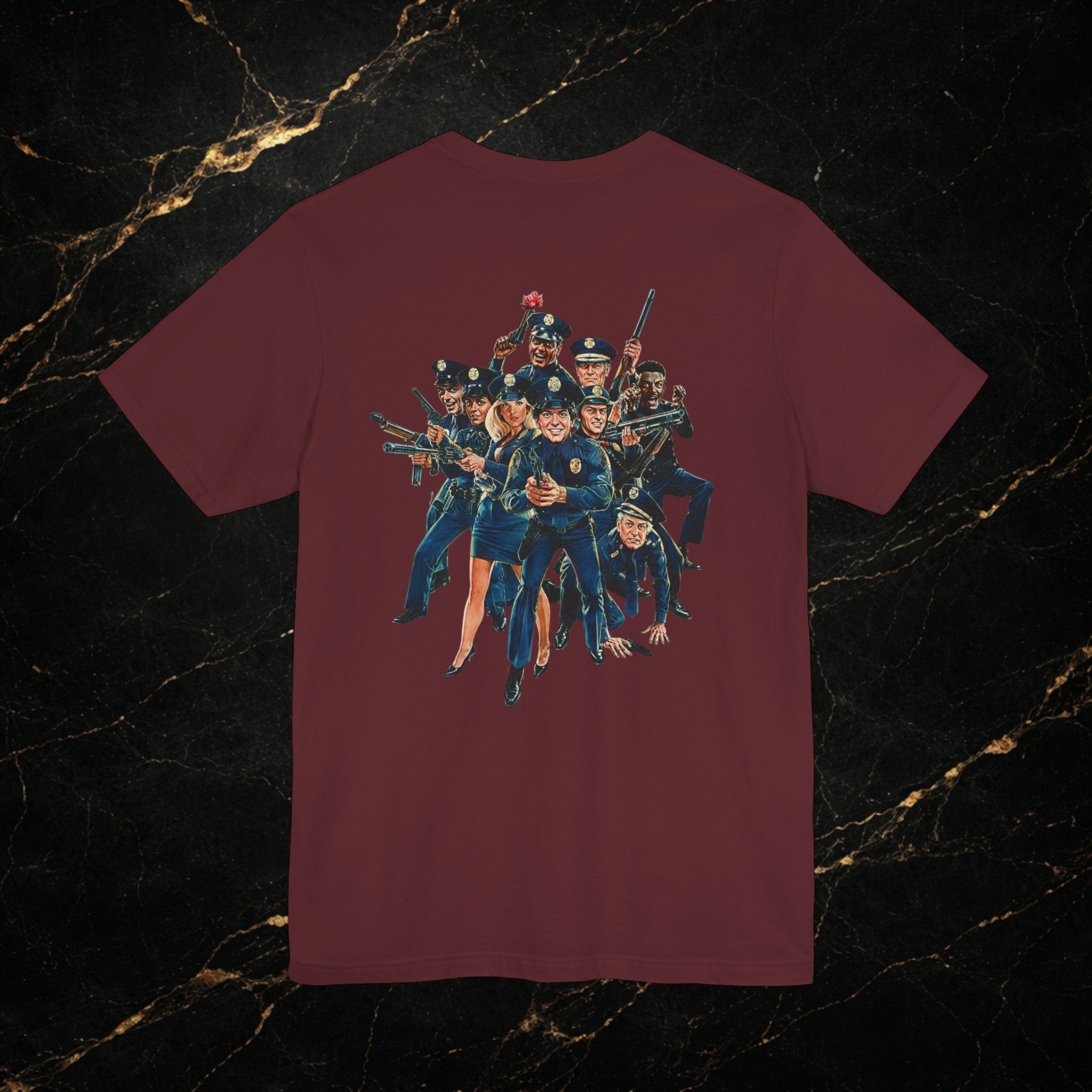 Police Squad! Retro Comedy Movie Tee — Vintage Ensemble Back Print T‑Shirt