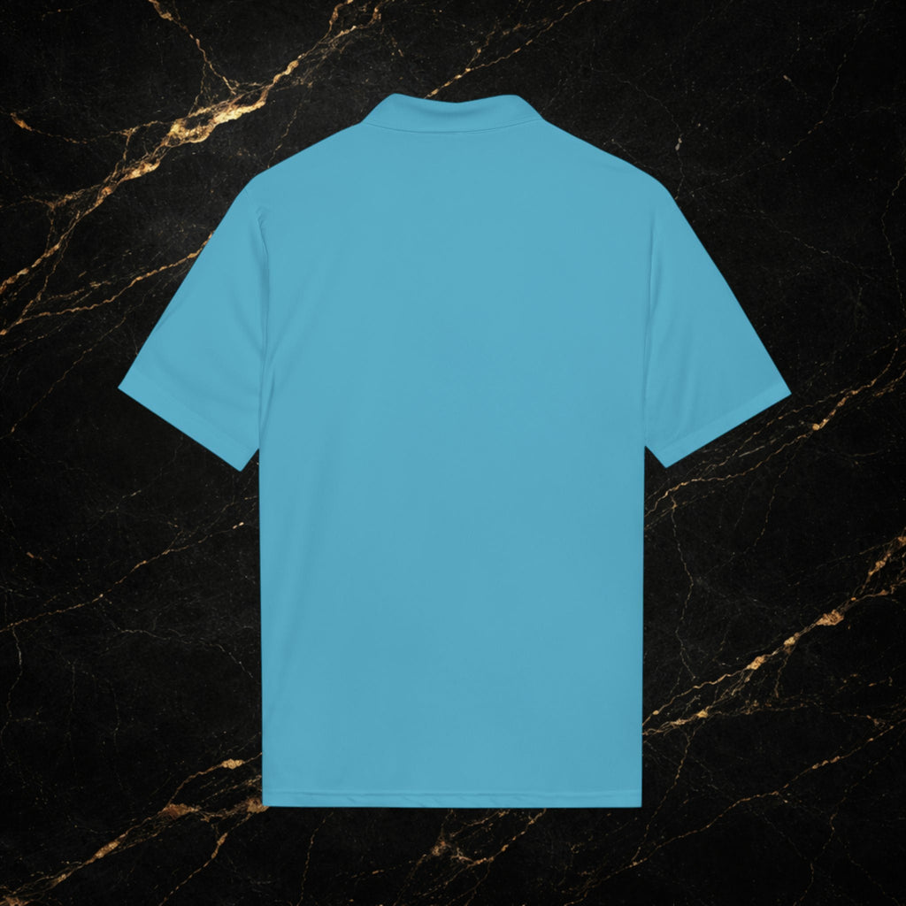 Steal & Silk Embroidered Gold “S” Performance Polo – Premium Athletic Fit