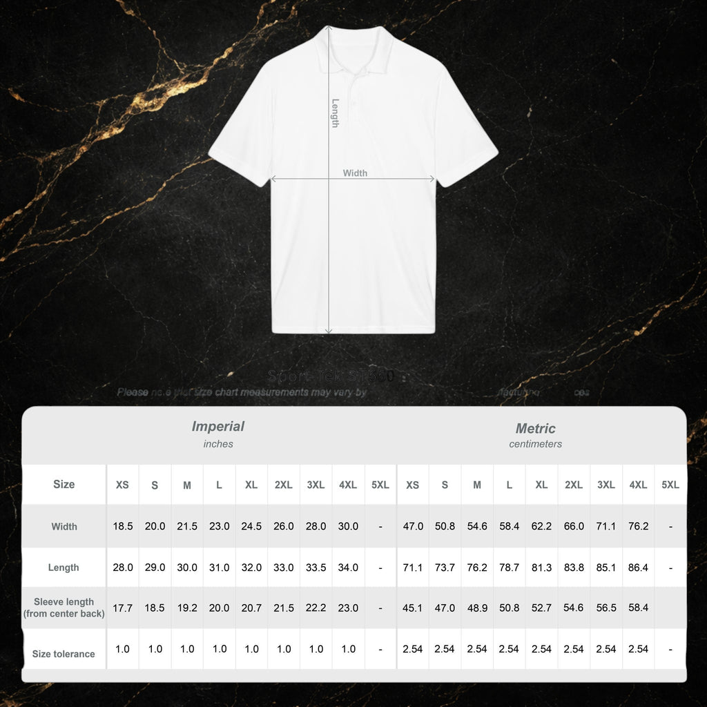 Steal & Silk Embroidered Gold “S” Performance Polo – Premium Athletic Fit