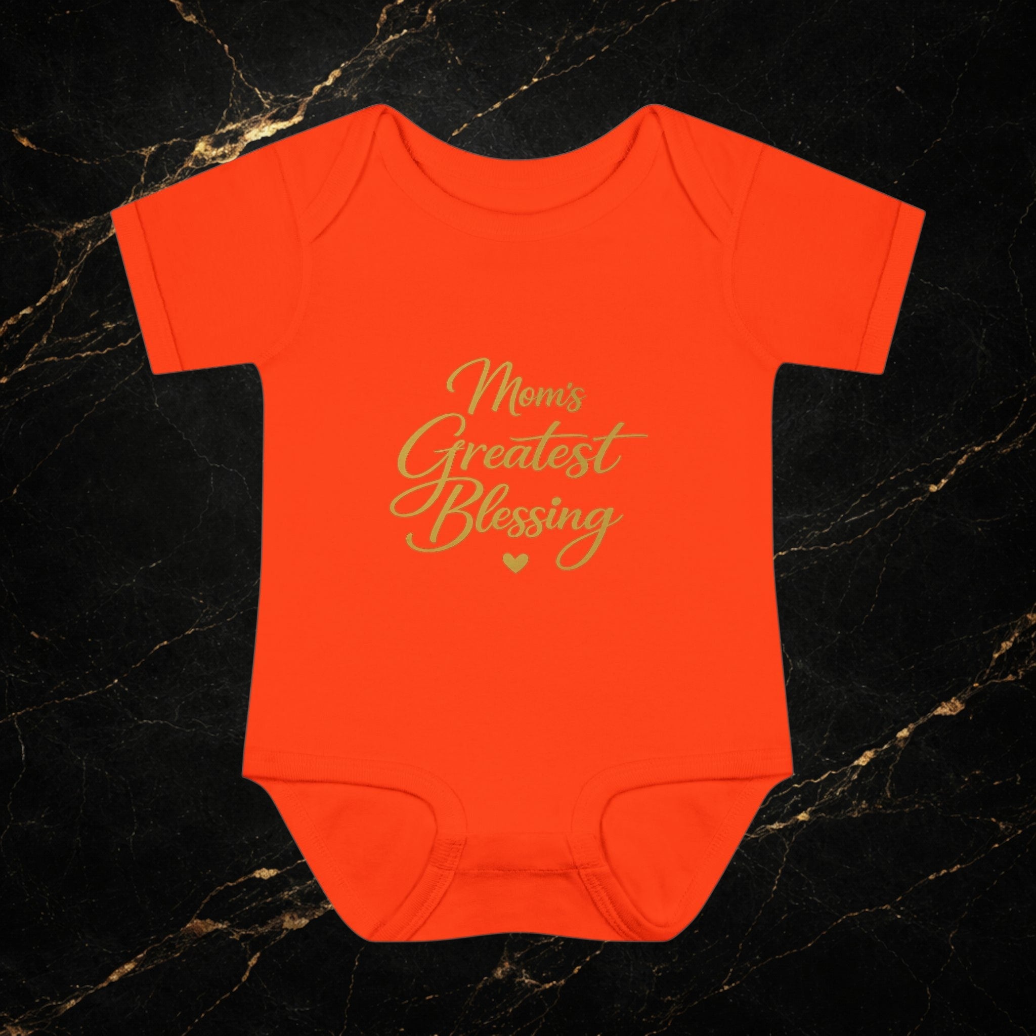 Mom's Greatest Blessing Infant Bodysuit — "Mom" Cross Newborn Onesie