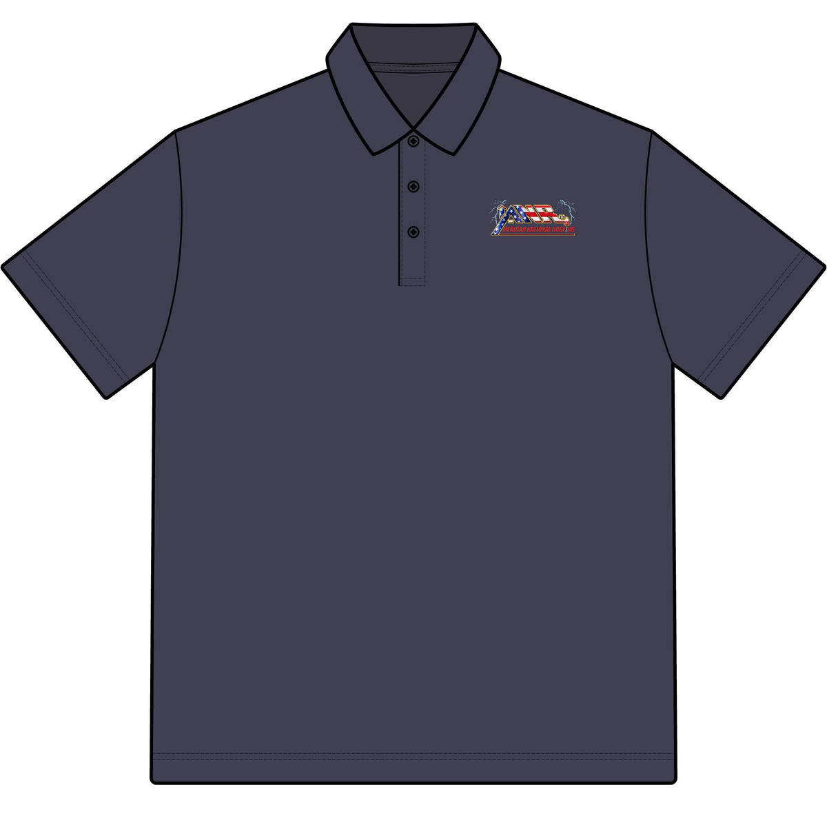 Versa Polo - Classic Embroidered American Flag Logo Polo