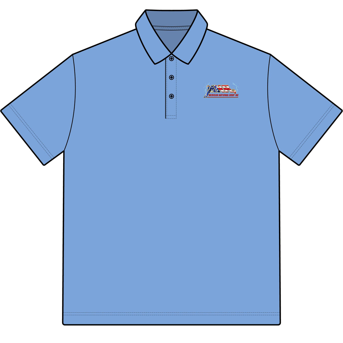 Versa Polo - Classic Embroidered American Flag Logo Polo