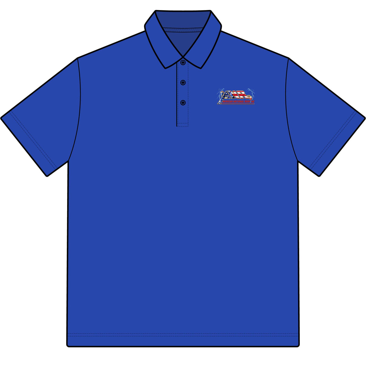 Versa Polo - Classic Embroidered American Flag Logo Polo