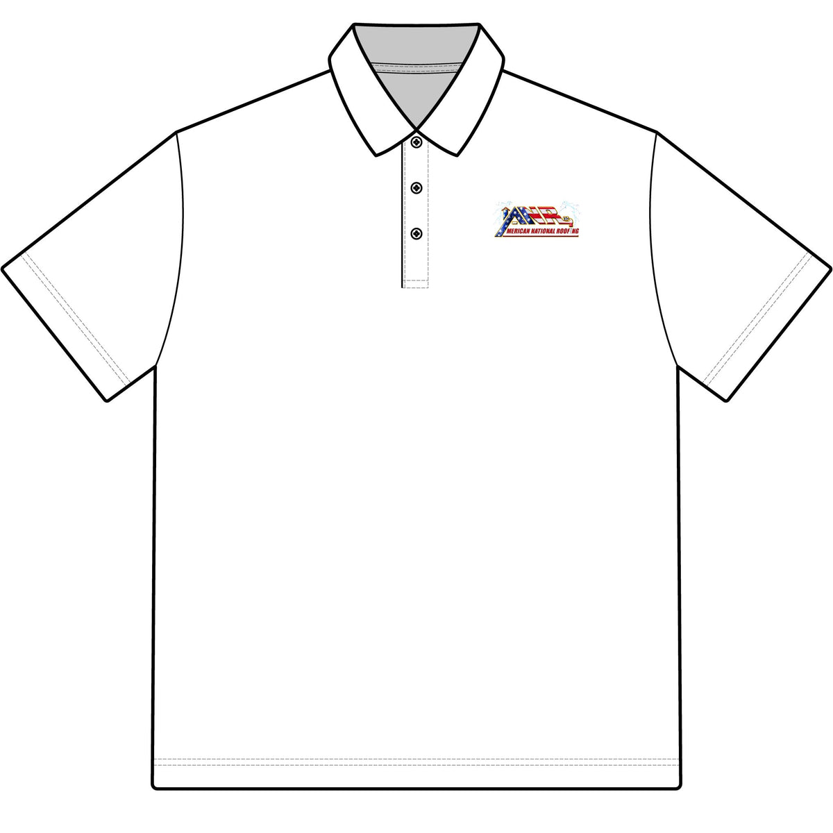 Versa Polo - Classic Embroidered American Flag Logo Polo
