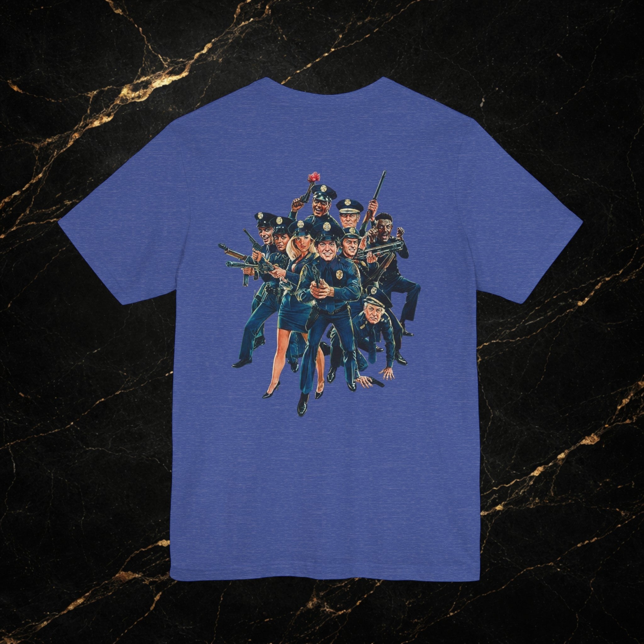 Police Squad! Retro Comedy Movie Tee — Vintage Ensemble Back Print T‑Shirt