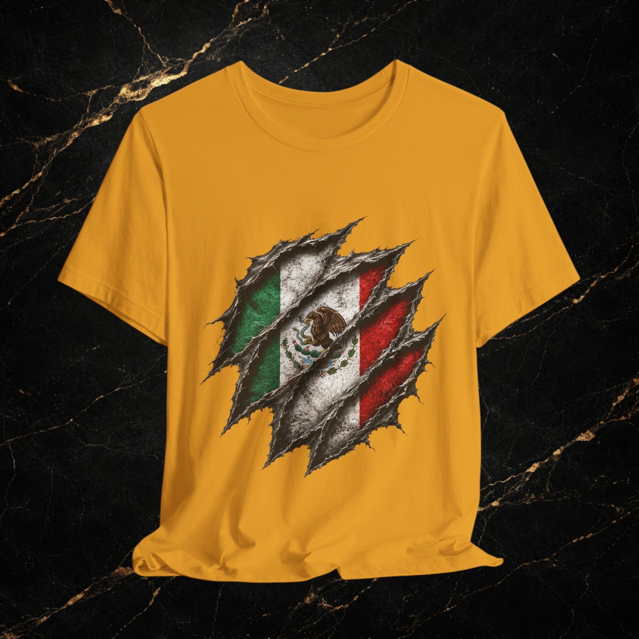 Mexican Flag Ripped Design T‑Shirt — Patriotic Mexico Tee