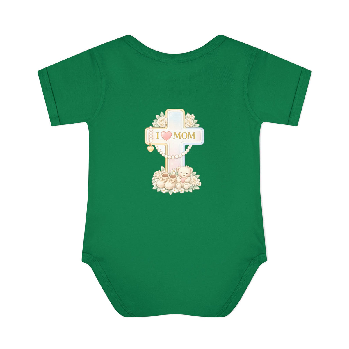 Mom's Greatest Blessing Infant Bodysuit — "Mom" Cross Newborn Onesie