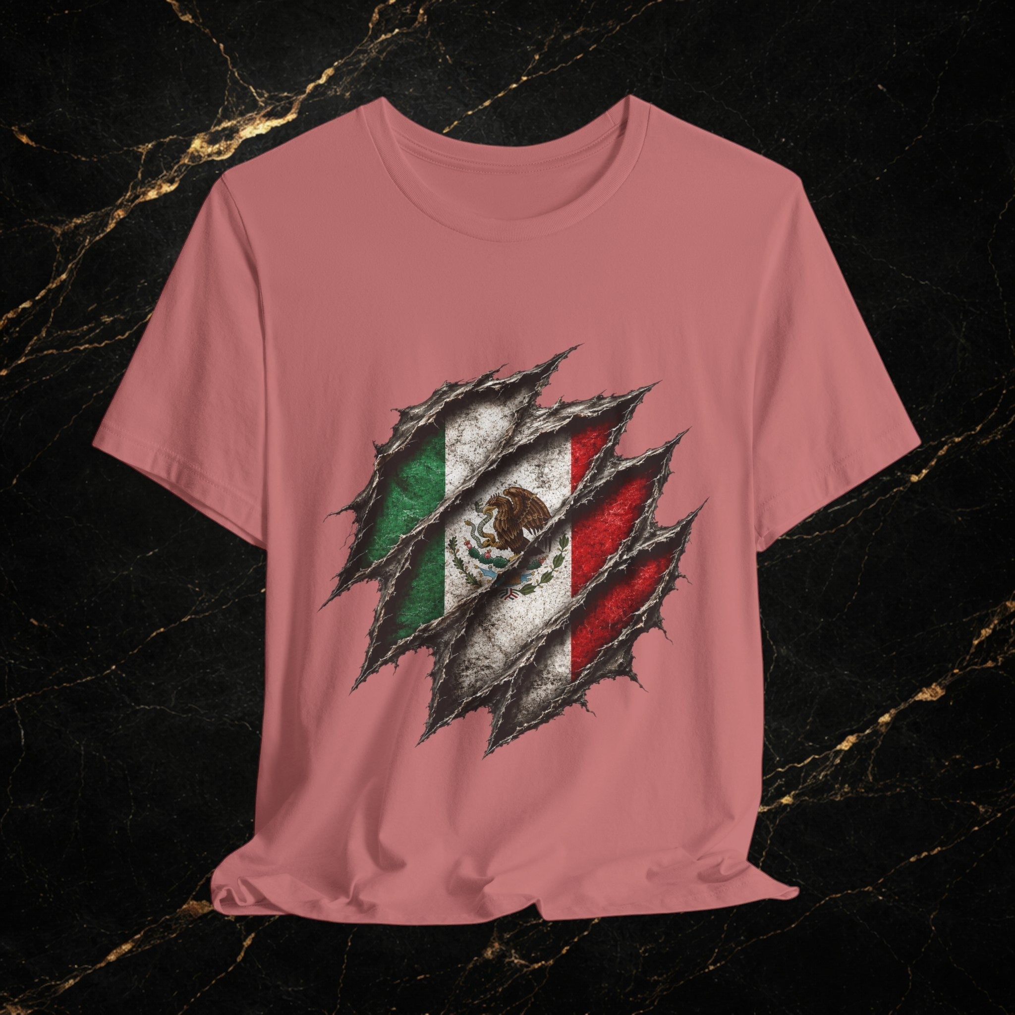 Mexican Flag Ripped Design T‑Shirt — Patriotic Mexico Tee