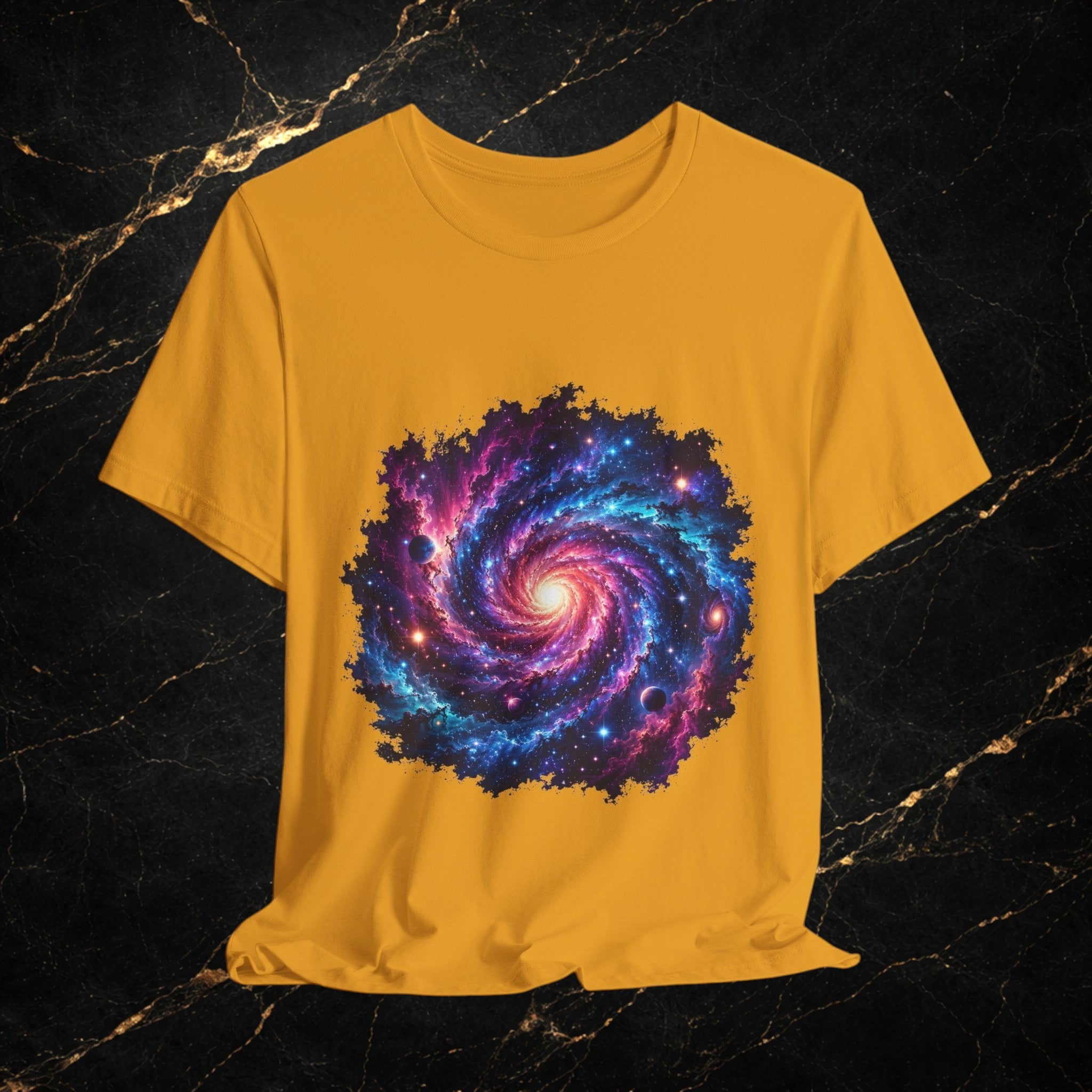 Galaxy Spiral T-Shirt — Colorful Cosmic Swirl Tee
