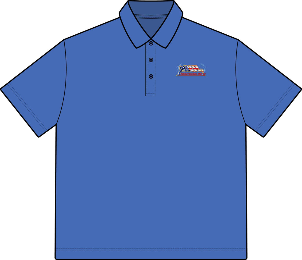 Men's Polo Shirt with American Flag Racing Car Embroidered Logo — Patriotic Motorsports Golf Polo