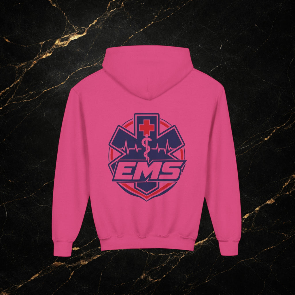 EMT Youth Hoodie – EMS Star of Life Logo Pullover for Young First Responders
