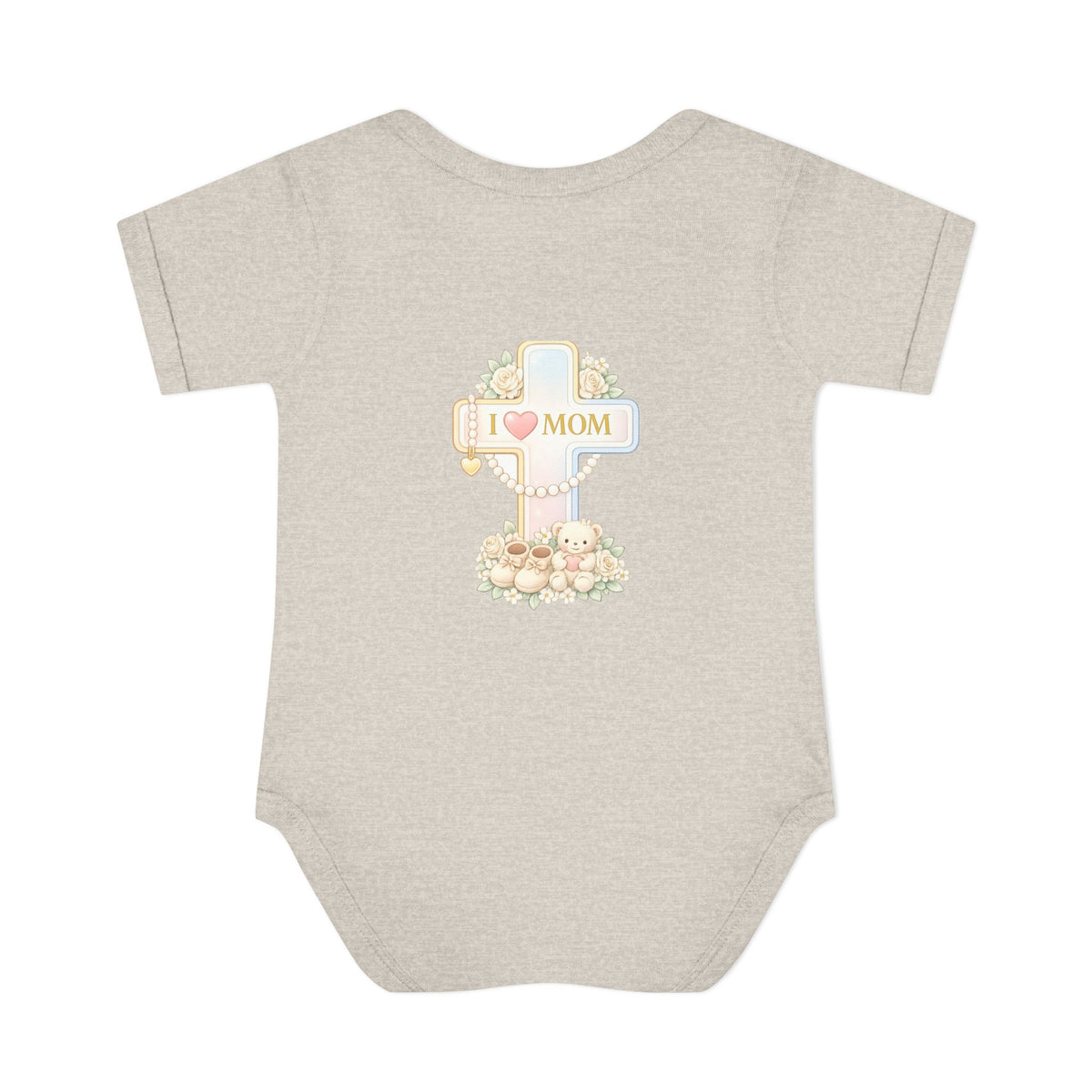 Mom's Greatest Blessing Infant Bodysuit — "Mom" Cross Newborn Onesie