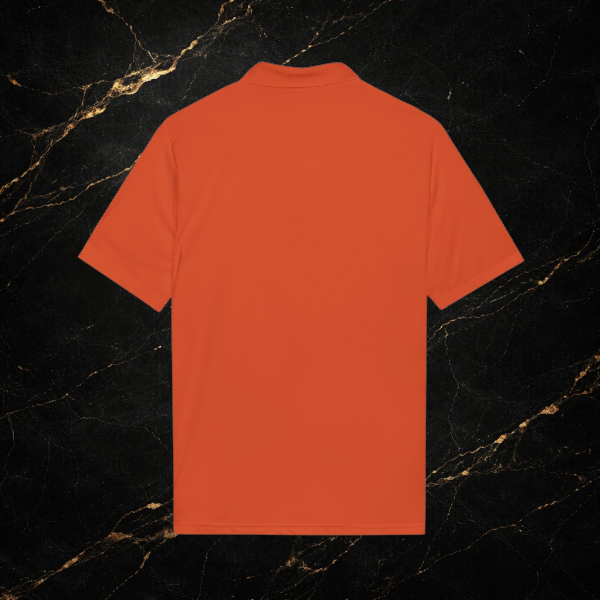 Steal & Silk Embroidered Gold “S” Performance Polo – Premium Athletic Fit