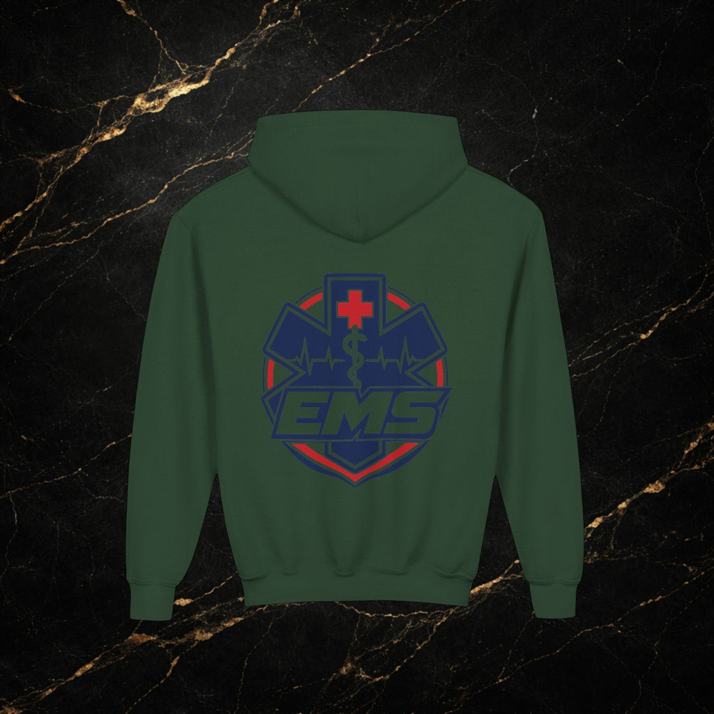 EMT Youth Hoodie – EMS Star of Life Logo Pullover for Young First Responders