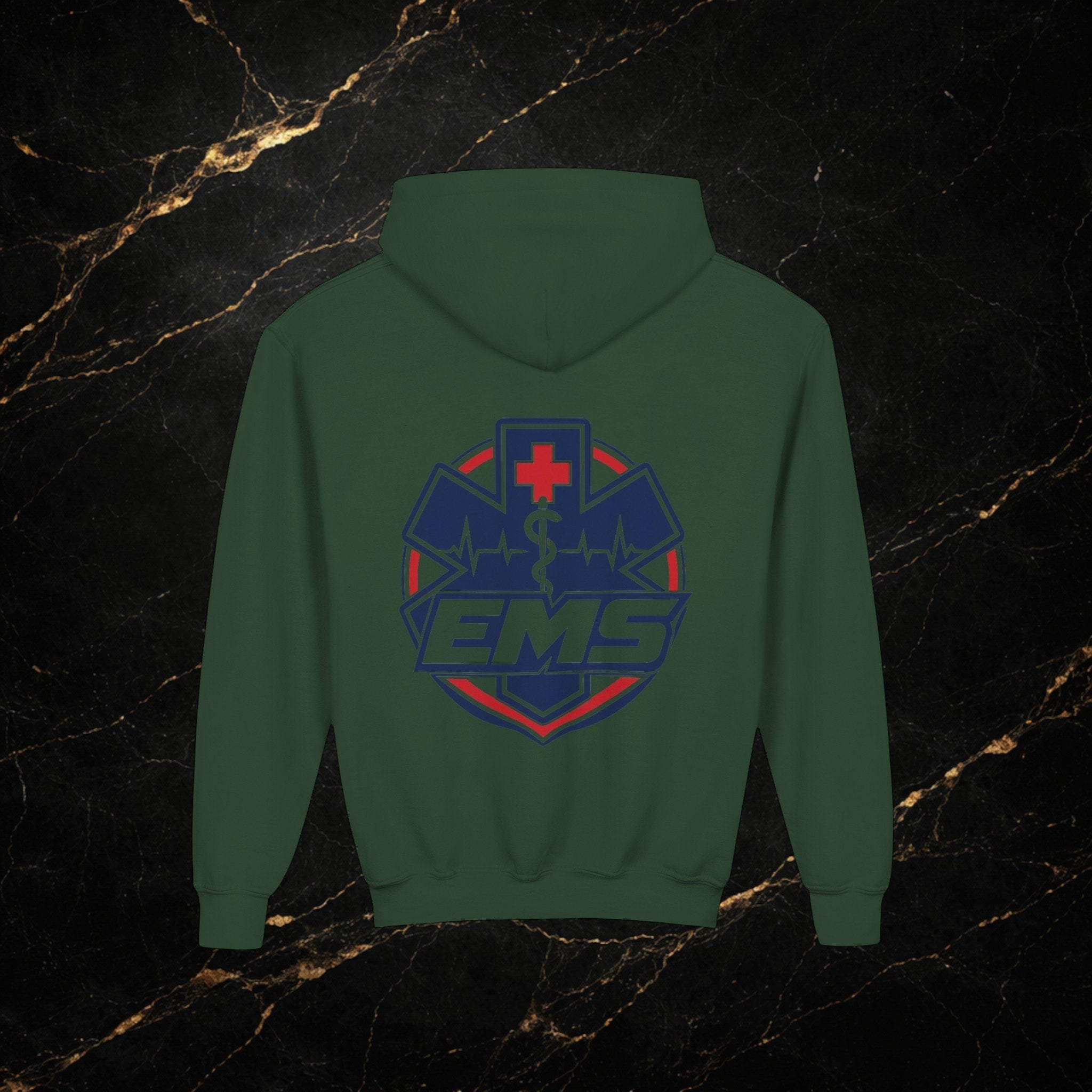 EMT Youth Hoodie – EMS Star of Life Logo Pullover for Young First Responders