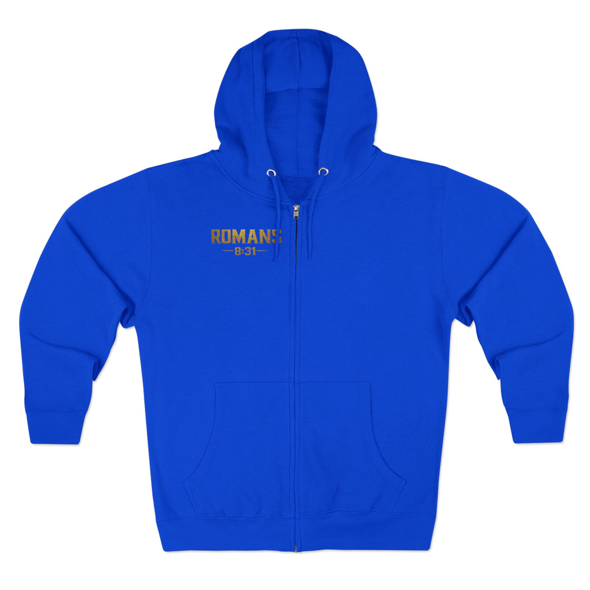 Romans 8:31 Cross Zip Hoodie — If God Is For Us Inspirational Christian Hoodie